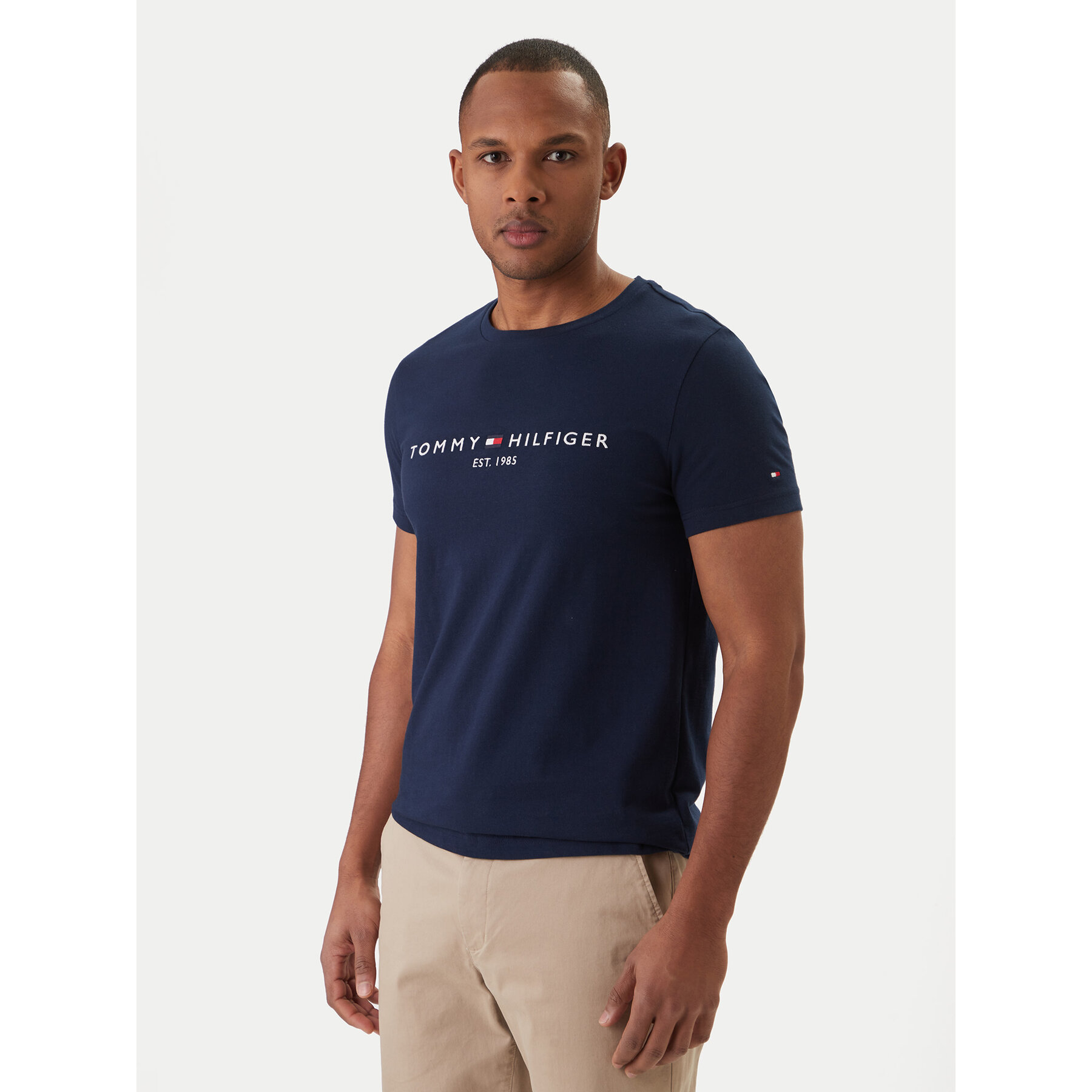 Tommy Hilfiger T-shirt Logo MW0MW11797 Tamnoplava Slim Fit
