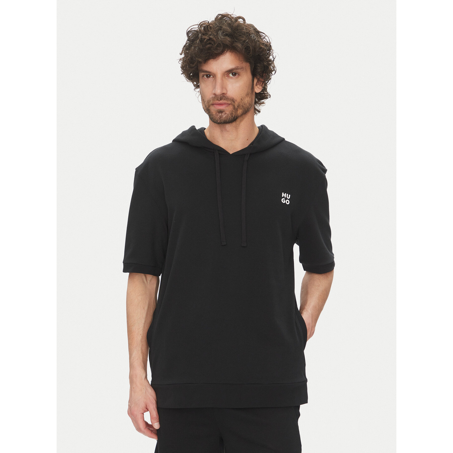 HUGO Sweatshirt Devon 50540164 Schwarz Regular Fit