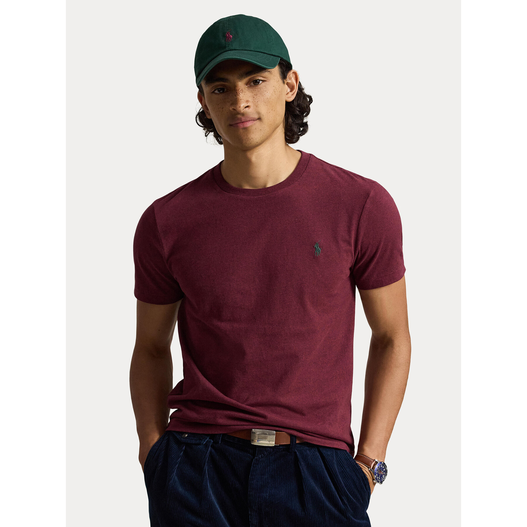 Polo Ralph Lauren T-Shirt 710671438545 Dunkelrot Slim Fit