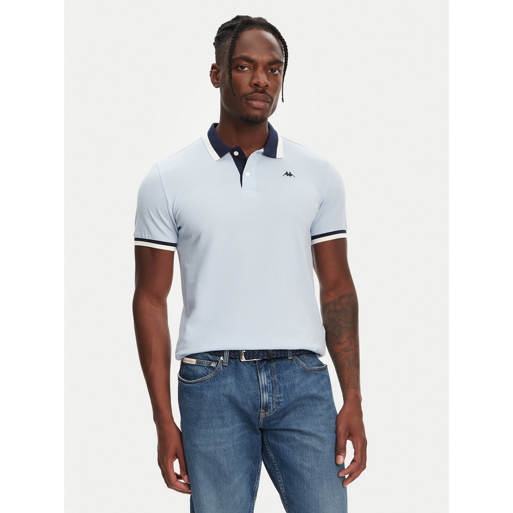 Robe di Kappa Polo Atsushi 611255W Blu Slim Fit