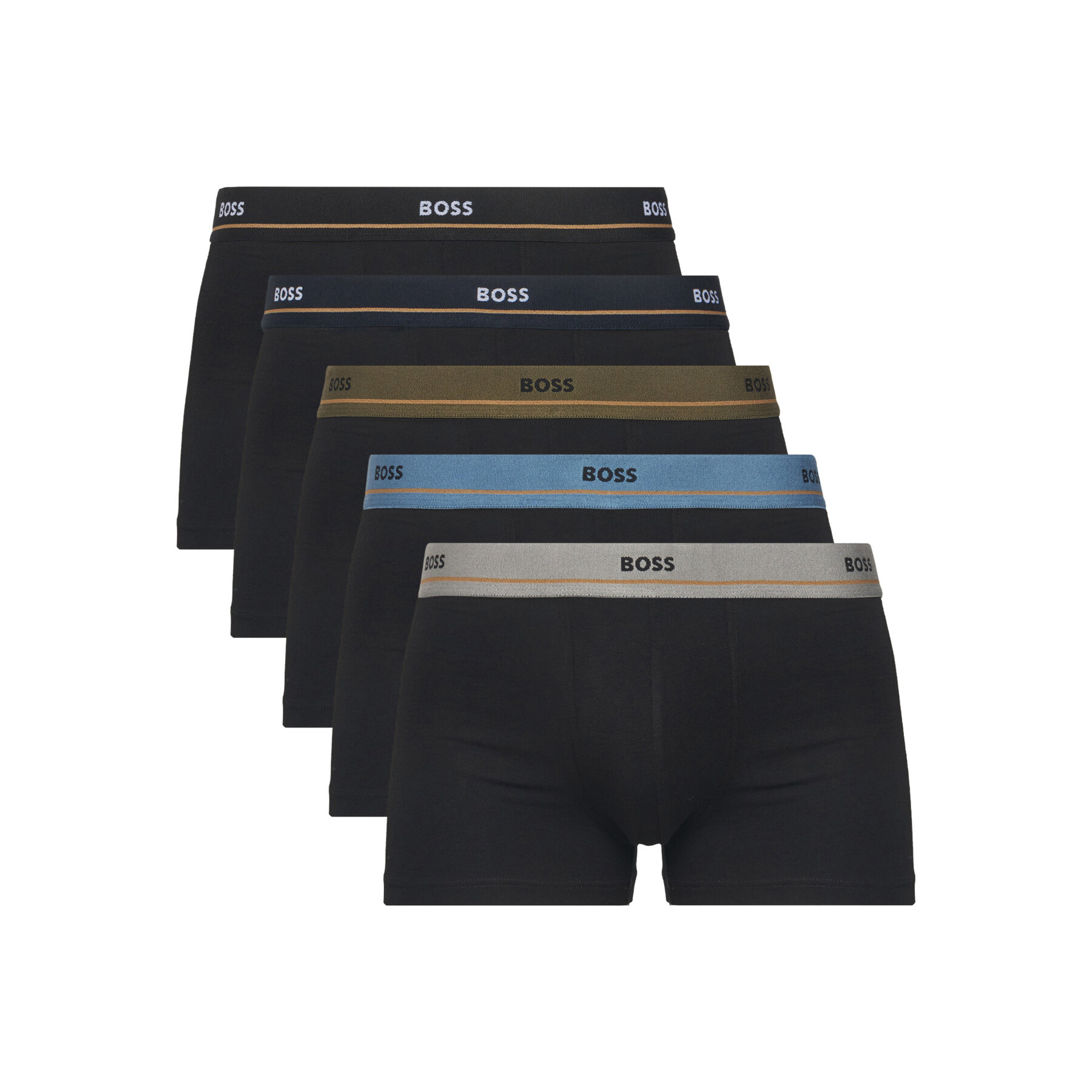 Boss Set Di Boxer Trunk 5P Essential 50531660 Nero
