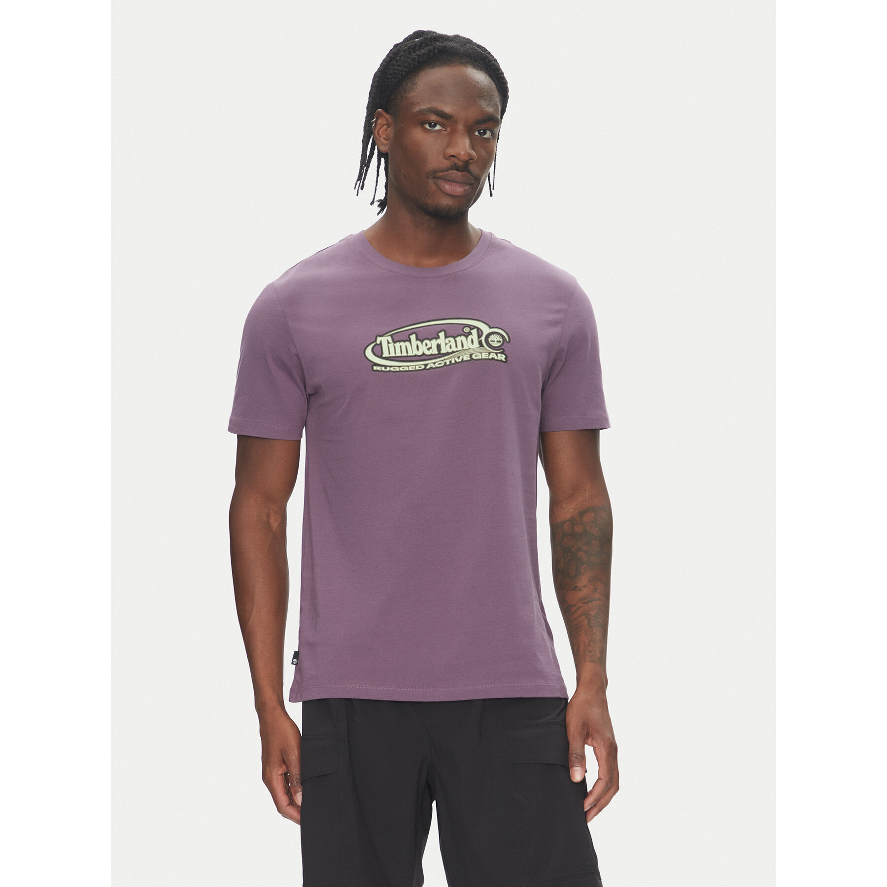 Timberland Majica TB0A6DJY Vijolična Regular Fit