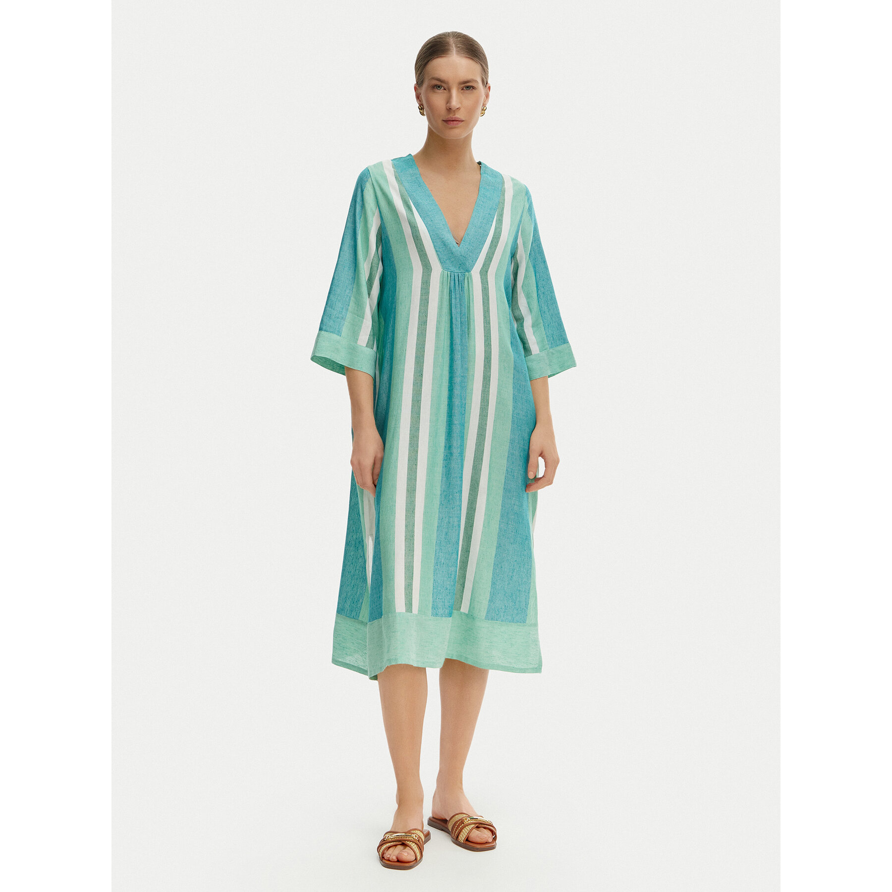 Iconique Strandkleid Kim IC26-053 Grün Relaxed Fit