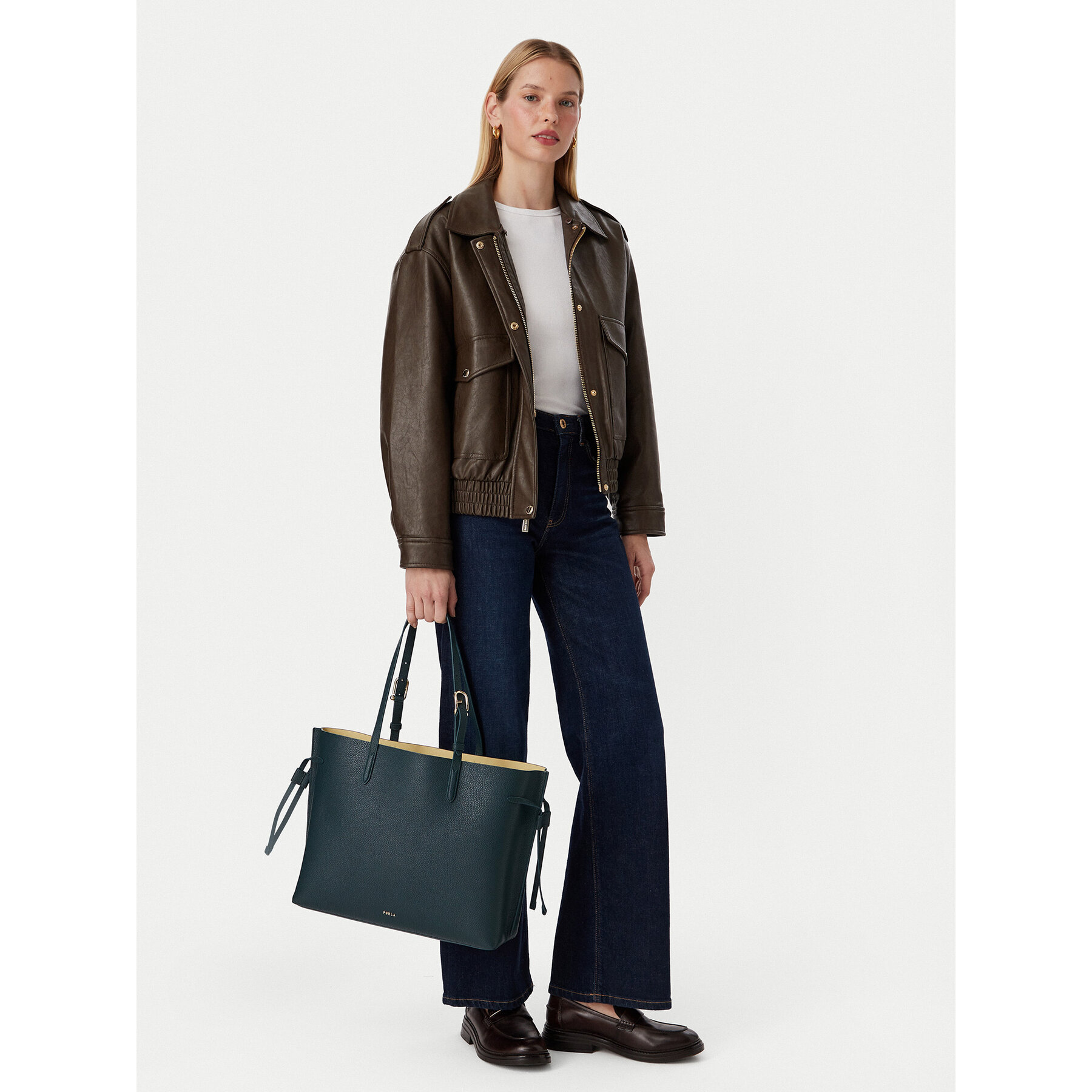Torbica Furla Ava L Tote WB02001 BX4329 CN 4913S Tamno zelena