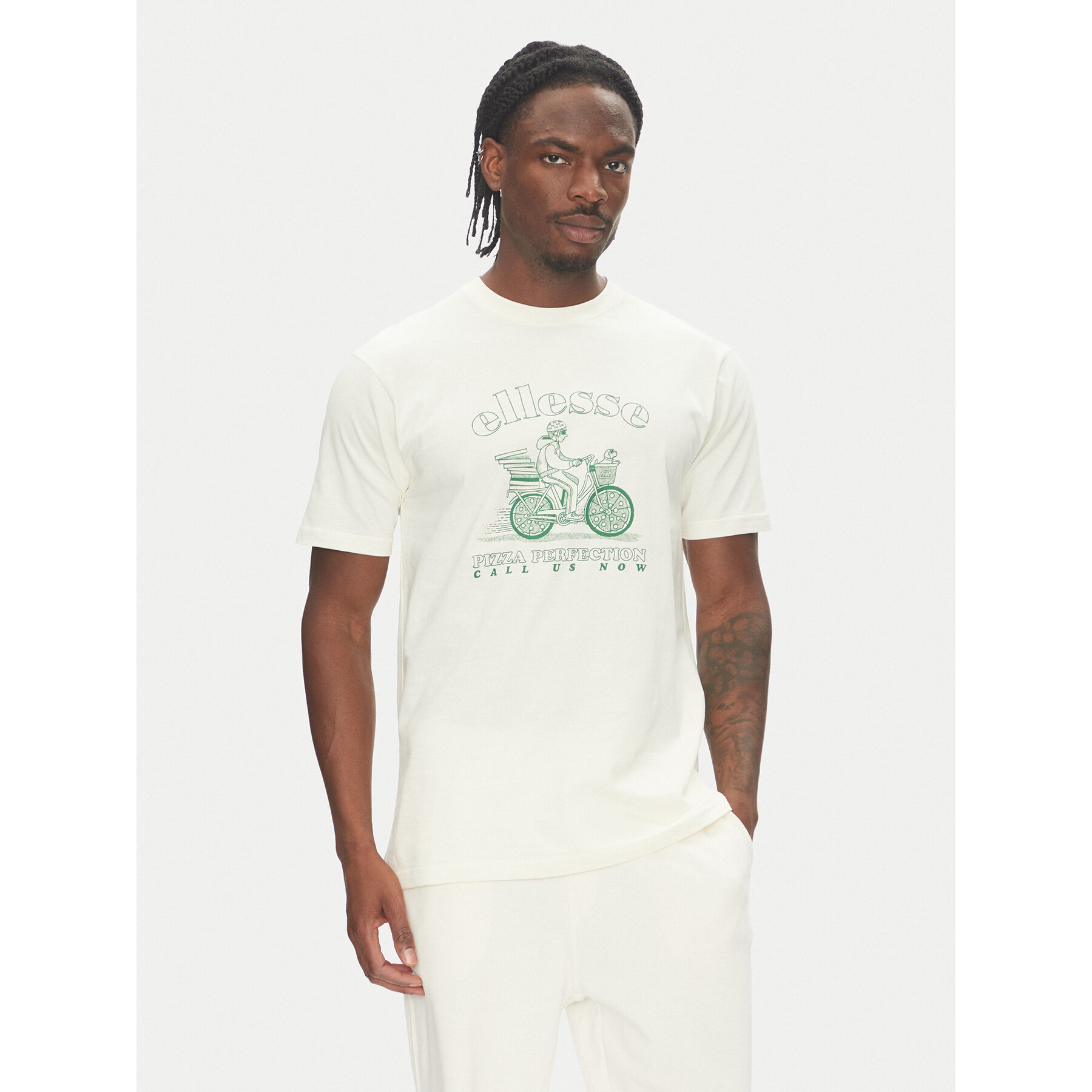 Ellesse T-Shirt Mellino SHZ21848 Λευκό Regular Fit