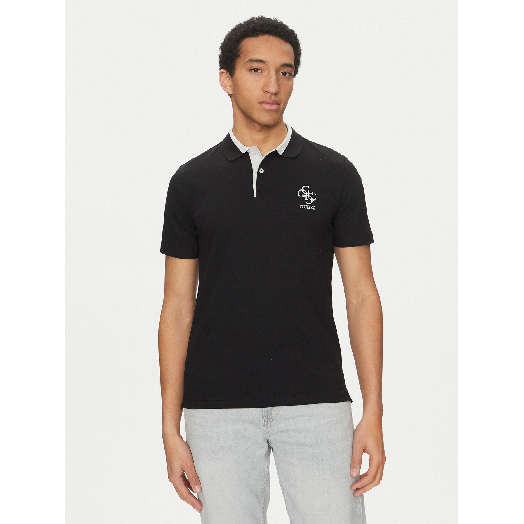 Guess Pólóing M5GP60 K7O64 Fekete Slim Fit