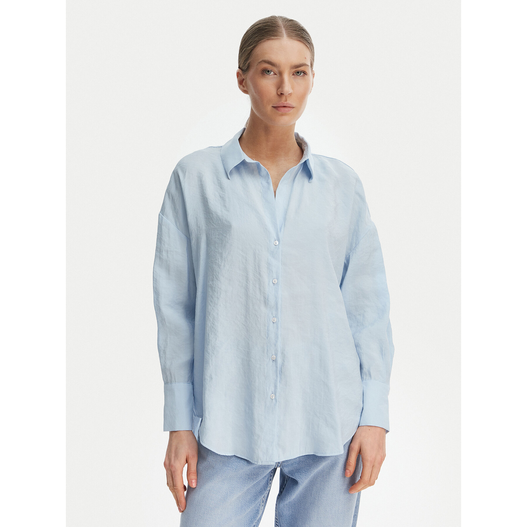 ONLY Hemd Zazima 15272523 Himmelblau Oversize
