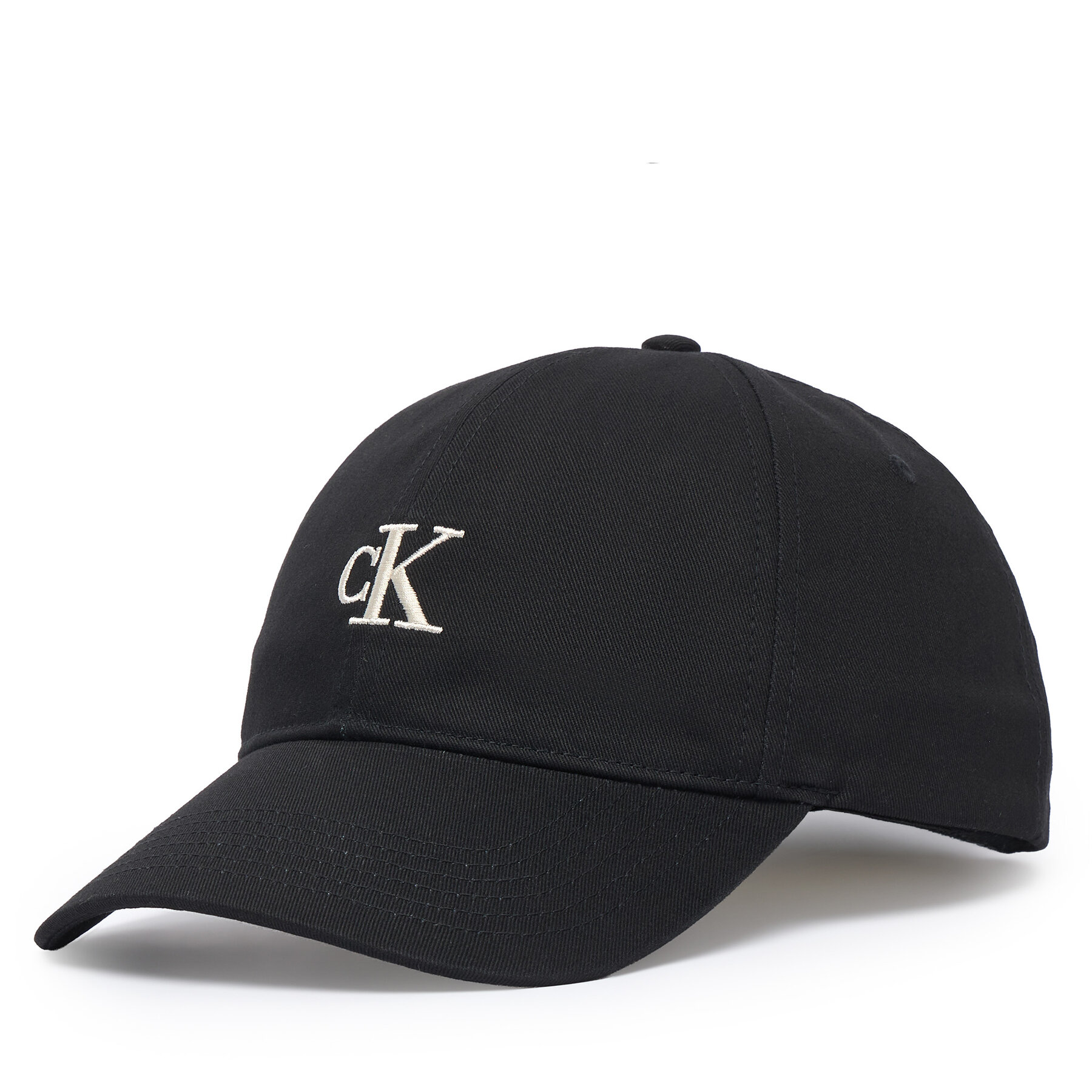 Kapa s šiltom Calvin Klein Monogram Embroidery Baseball Cap LV04G5002G Črna