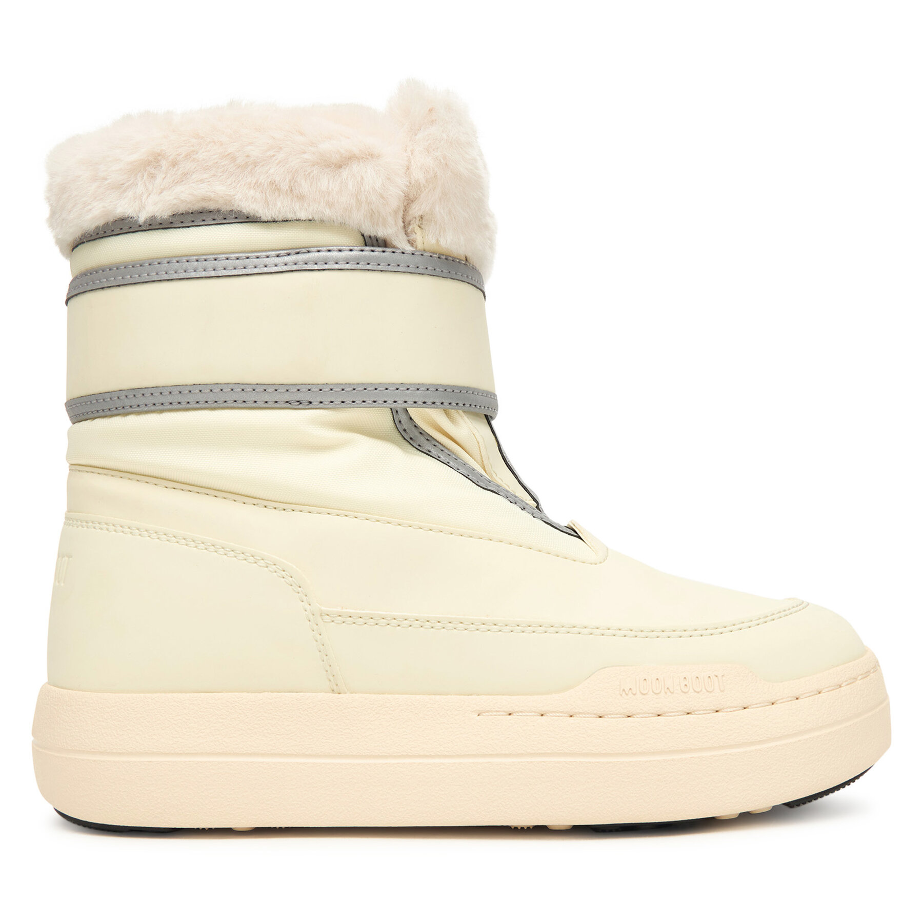 Snehule Moon Boot Jr Park Strap 80D3440030 D Béžová