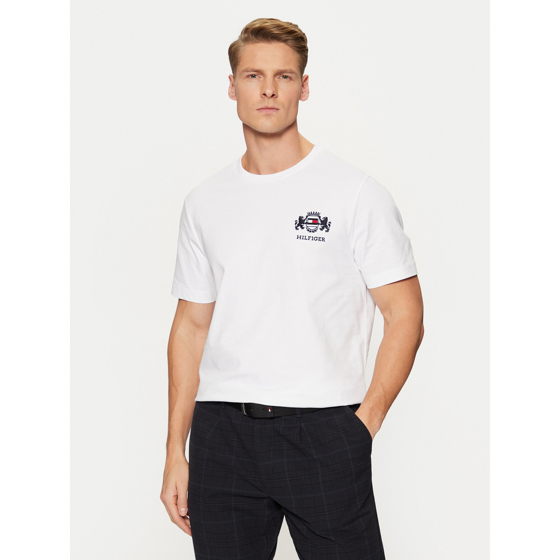 Tommy Hilfiger T-Shirt MW0MW38076 Λευκό Regular Fit