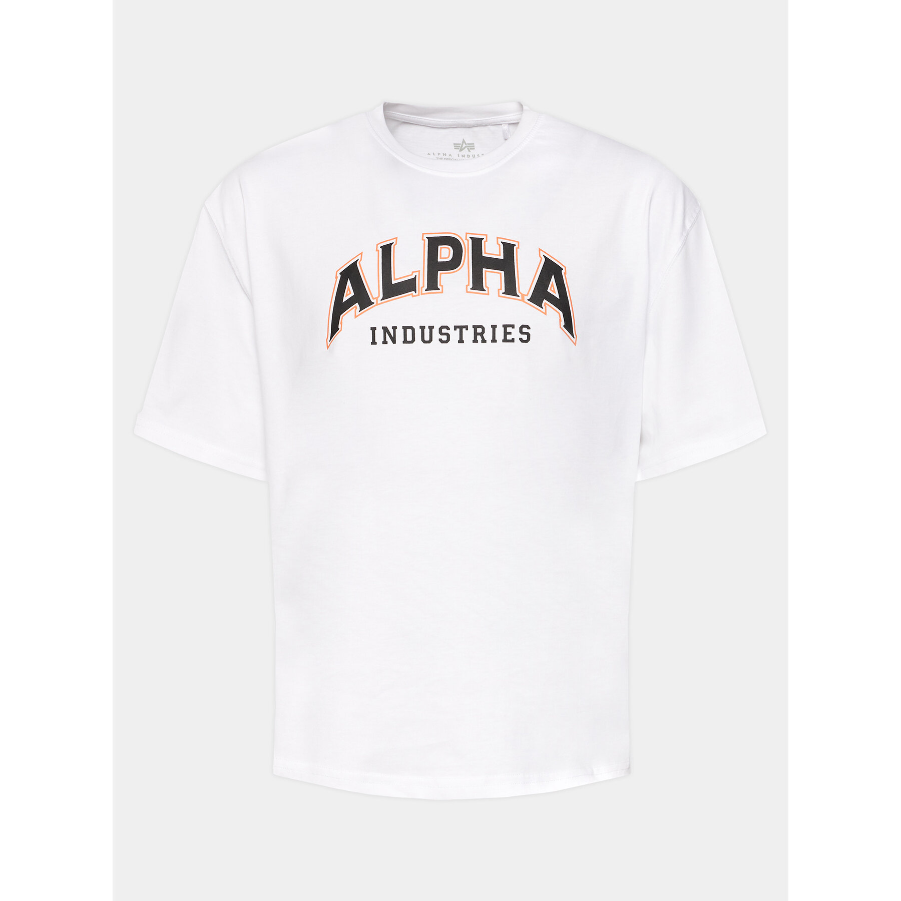 Alpha Industries T-Shirt College 146501 Λευκό Relaxed Fit