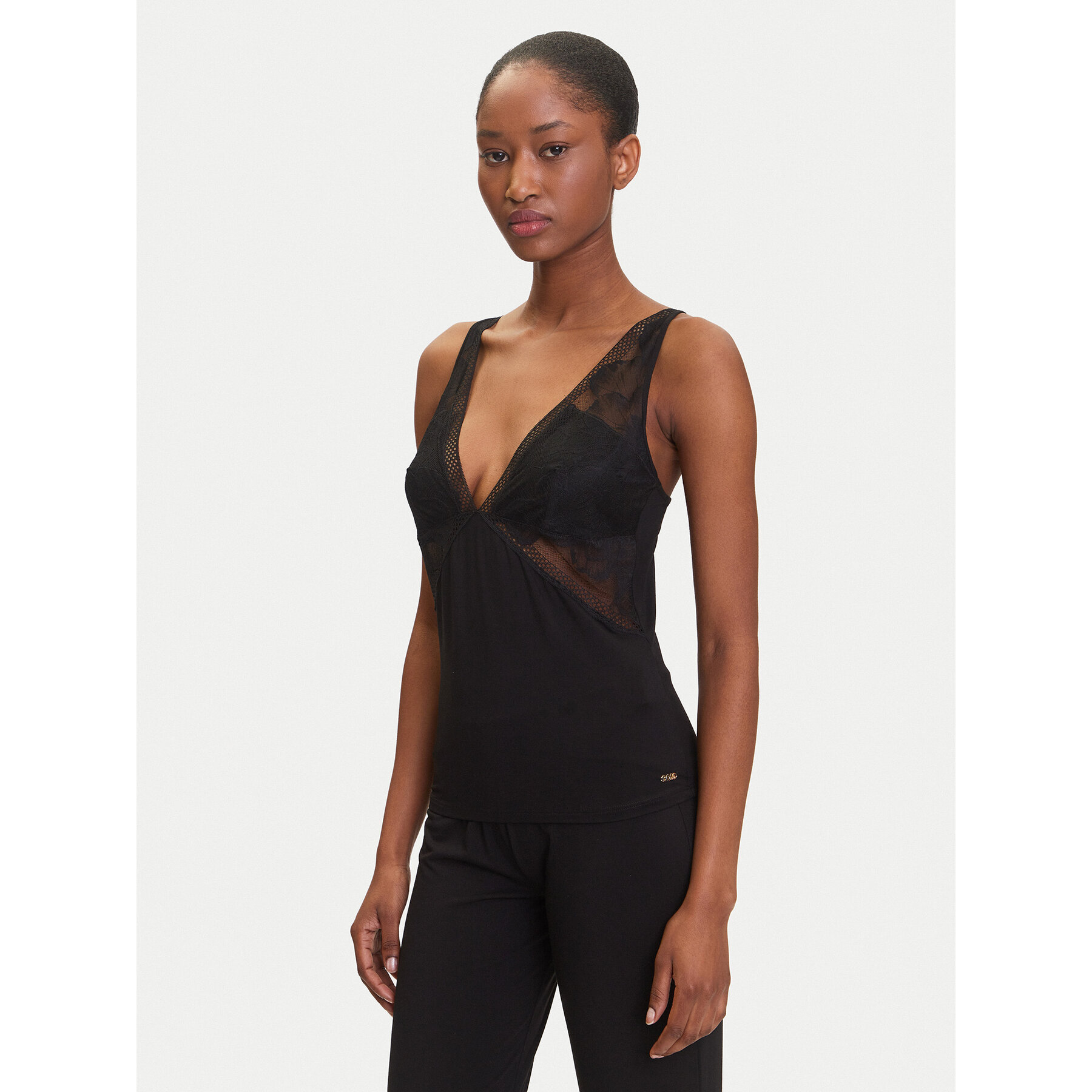 BOSS Maglietta del pigiama Peony 50545590 Nero Regular Fit