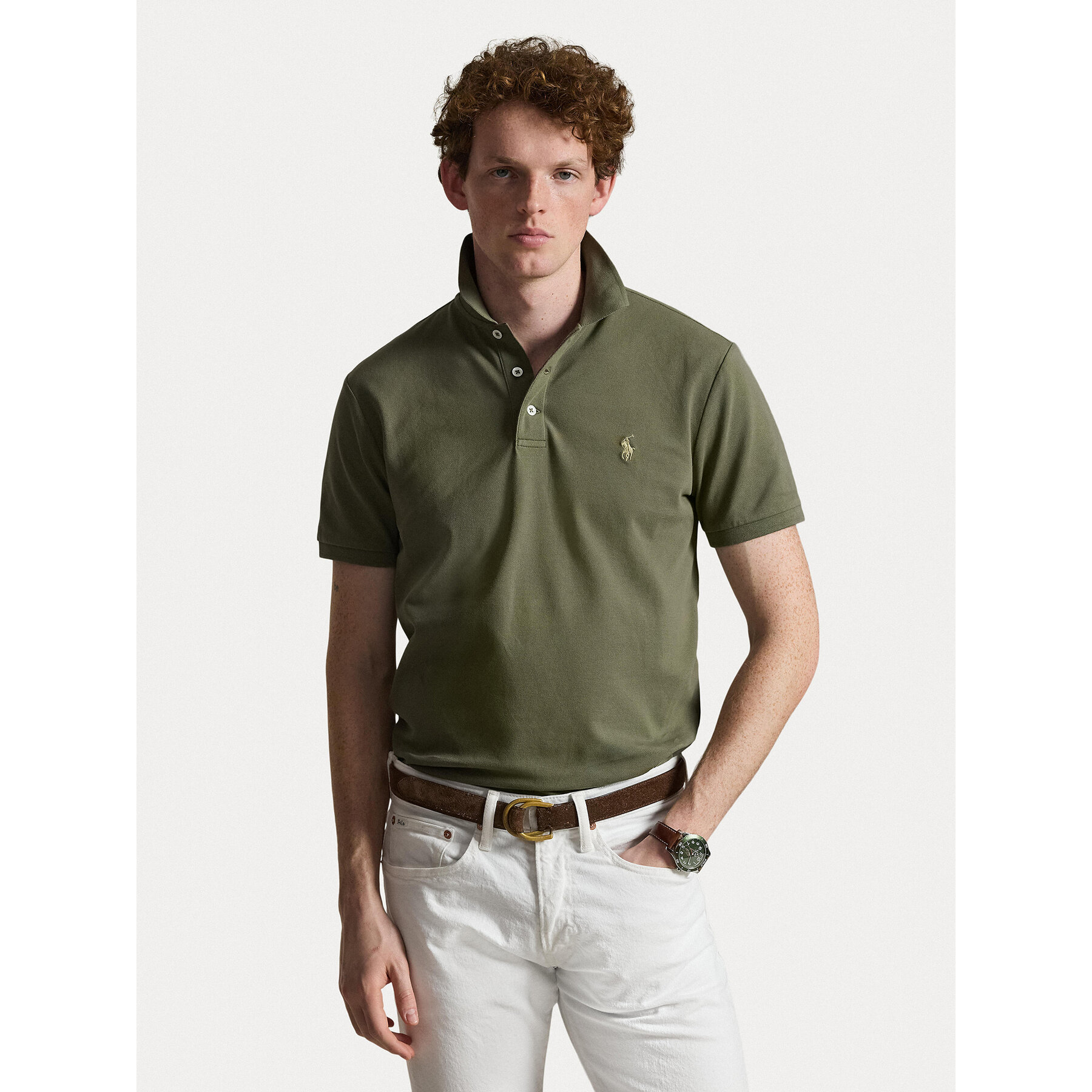Polo Ralph Lauren Poloshirt 710941439509 Grün Slim Fit