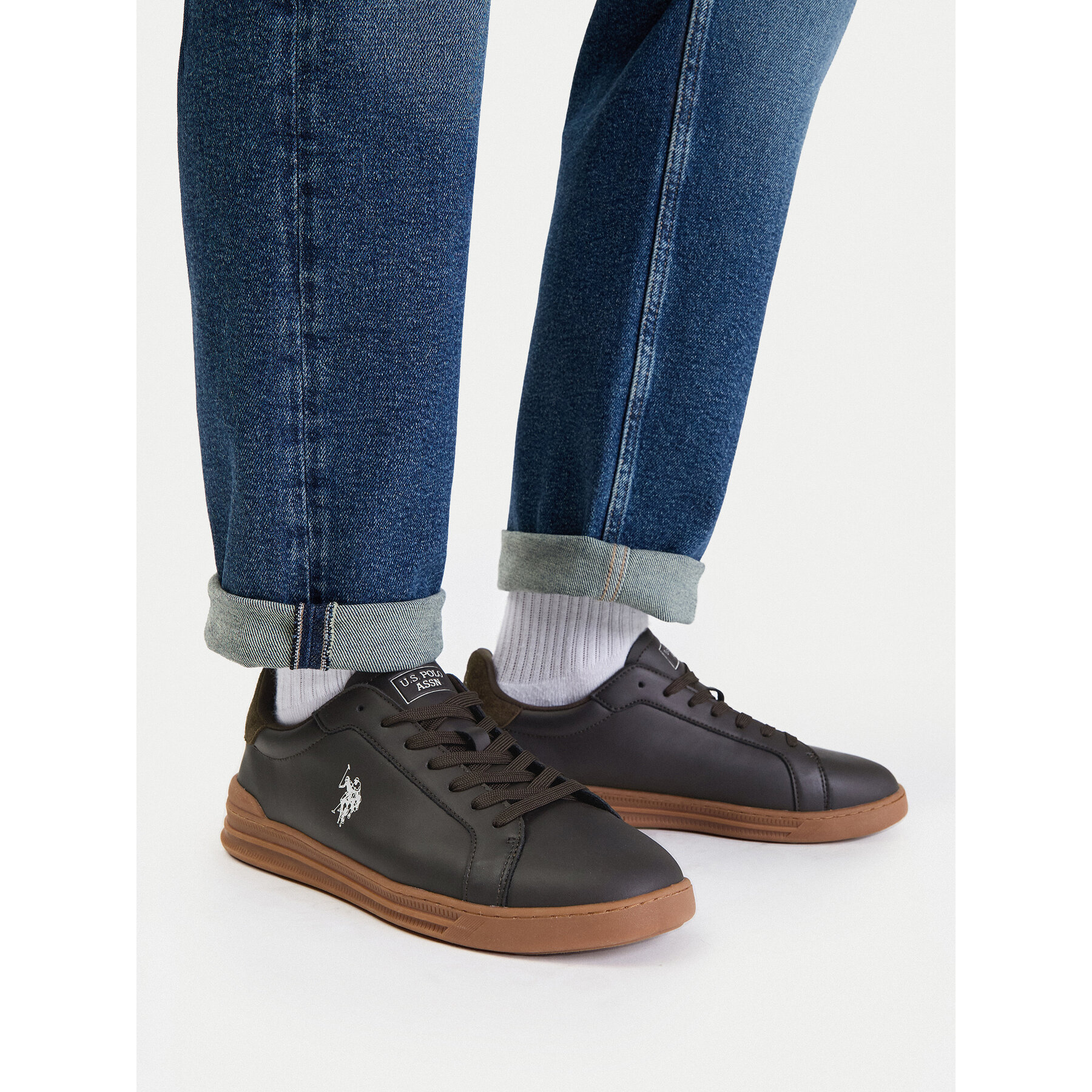 Tenisice U.S. Polo Assn. EO-SANDRO001M/GY1 Tamno smeđa
