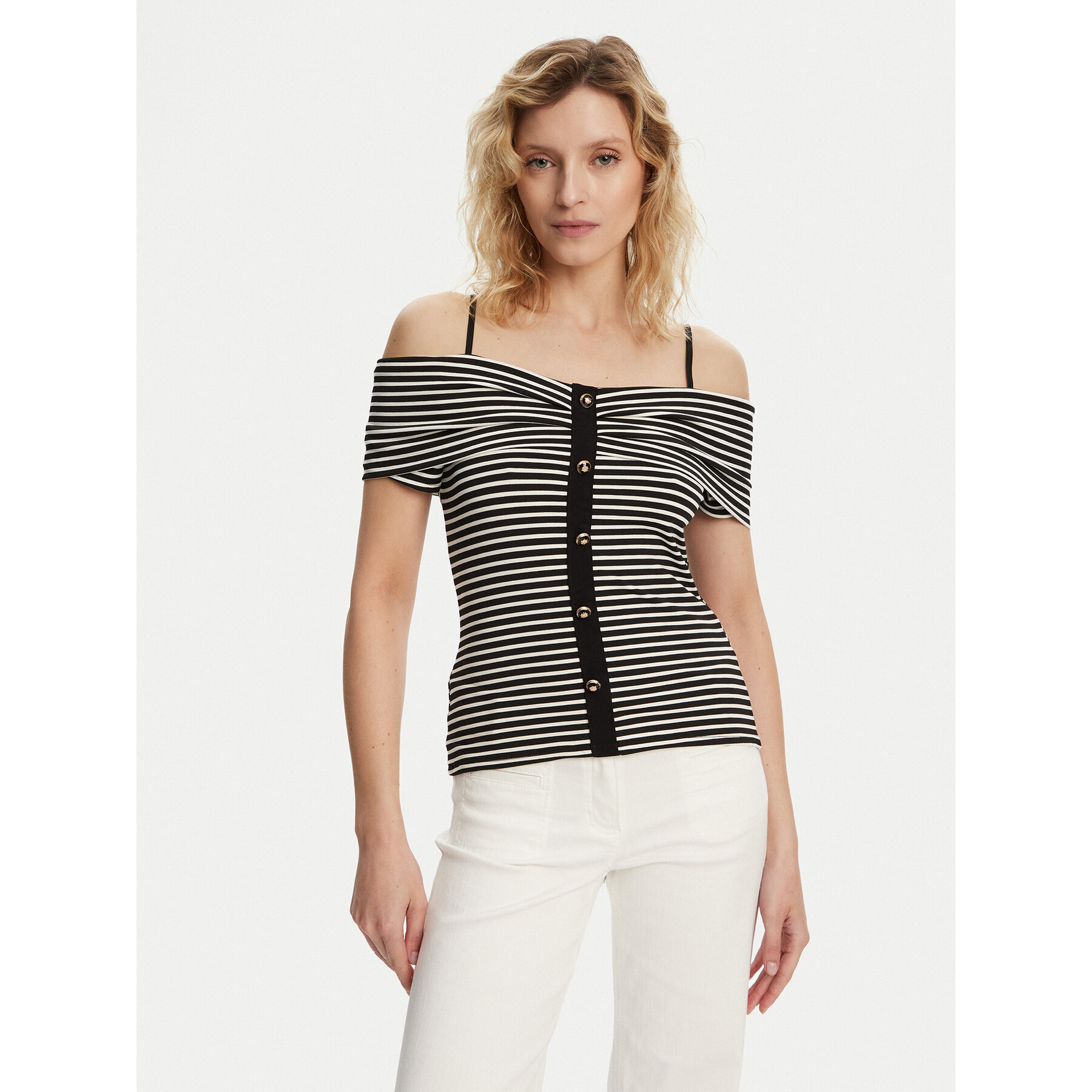 Morgan Bluse 241-DROPEZ Schwarz Slim Fit