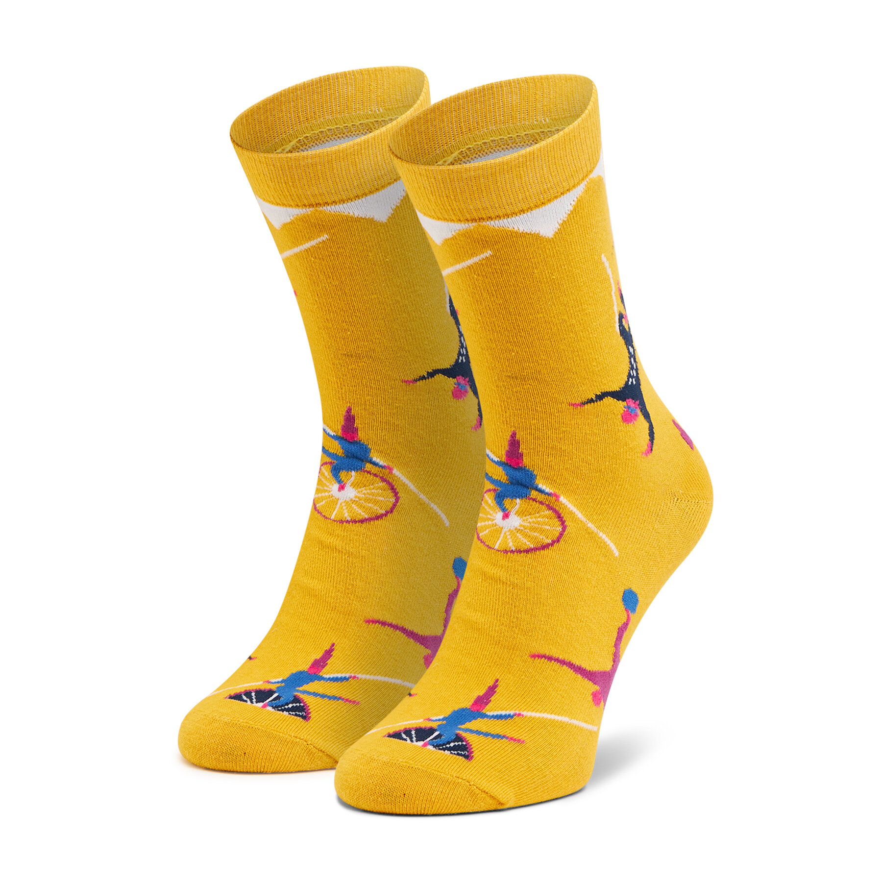 Chaussettes hautes unisex Dots Socks DTS-SX-441-Y Jaune