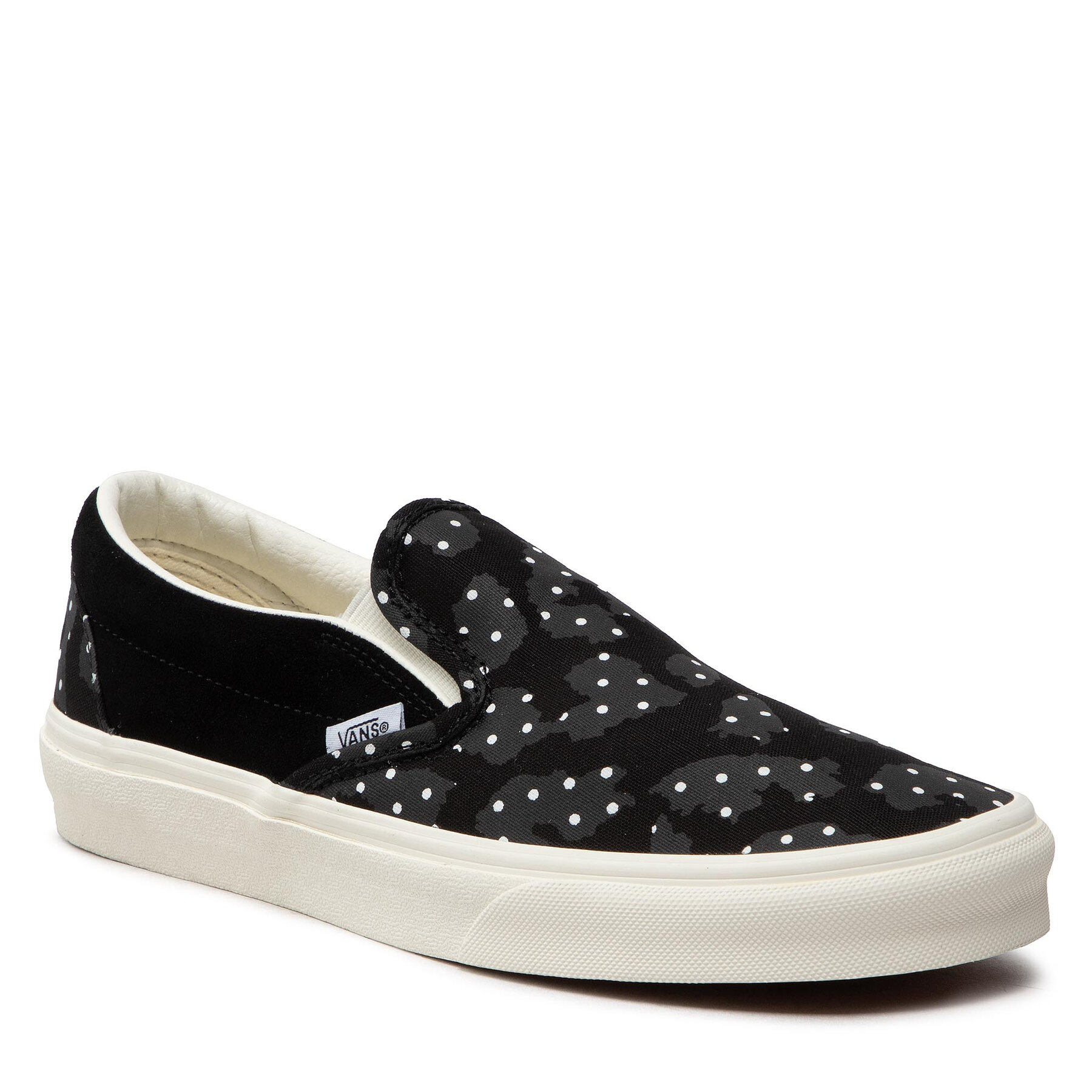 Teniși Vans Classic Slip-O VN0A5JMHBA21 Leopard Polkadot Black/Wh Black/Wh imagine 2022 reducere