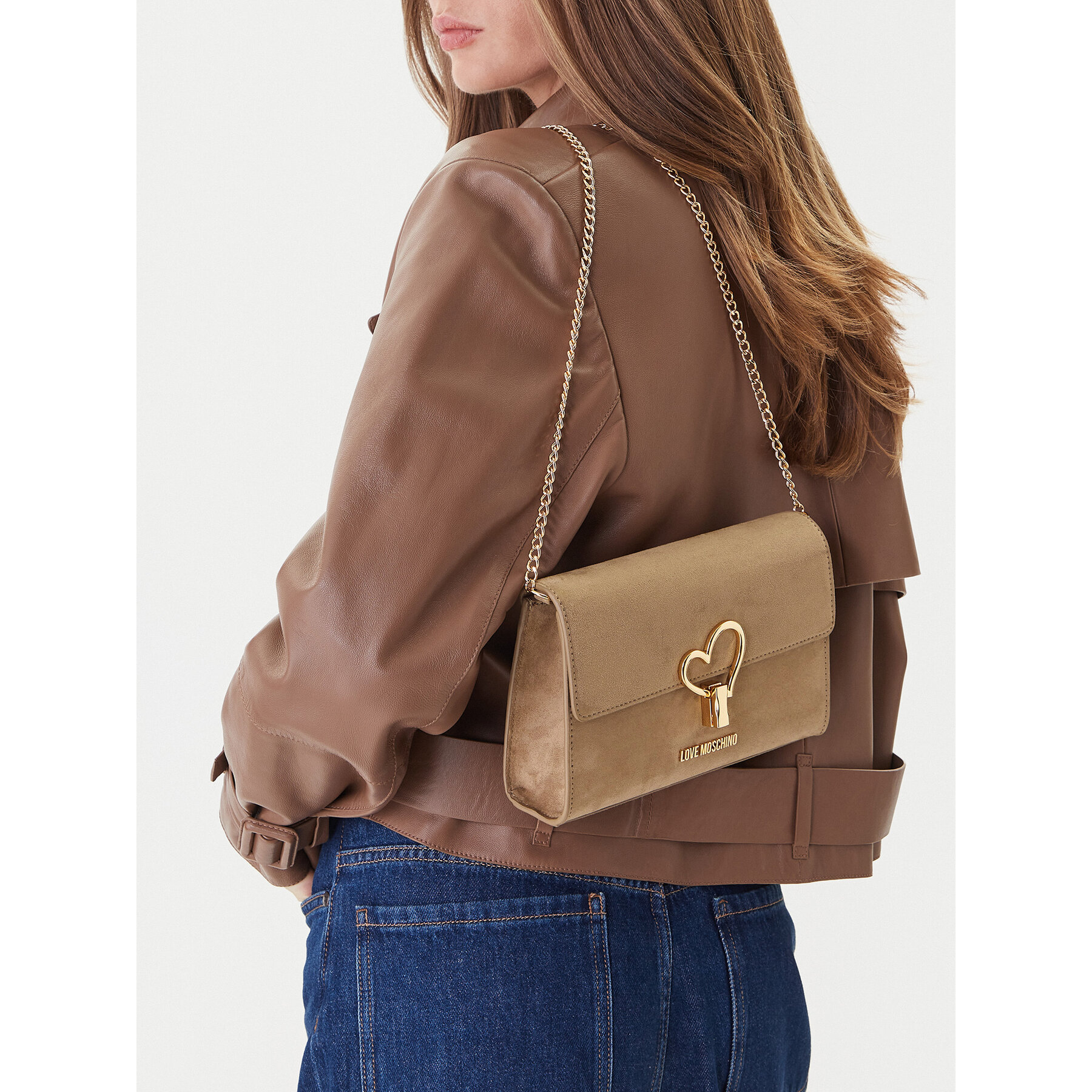 Geantă LOVE MOSCHINO JC4327PP0NKX0105 Bej
