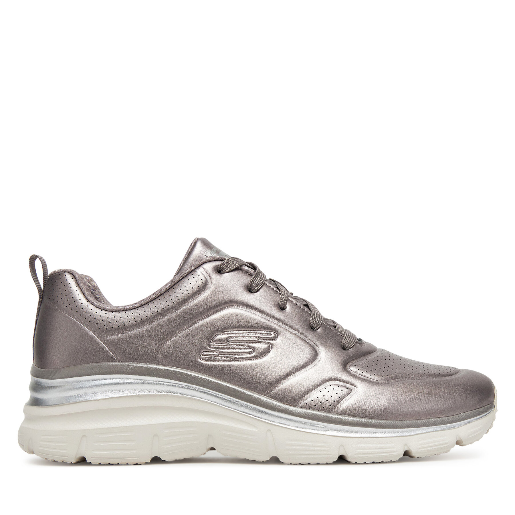 Sneakersy Skechers FASHION FIT - GLOW UP 149749 PEW Strieborná