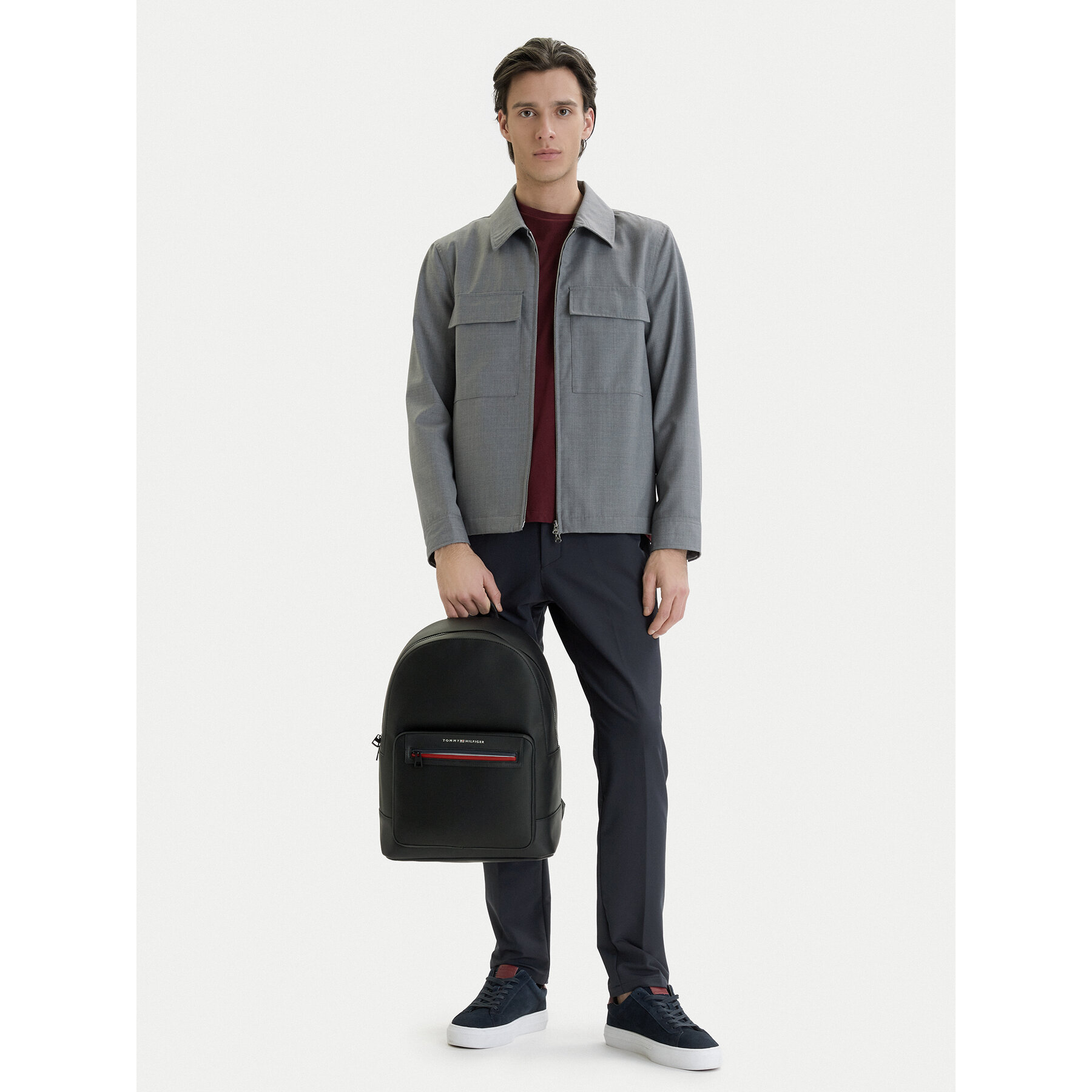 Nahrbtnik Tommy Hilfiger Th Foundation Backpack AM0AM14155 Črna