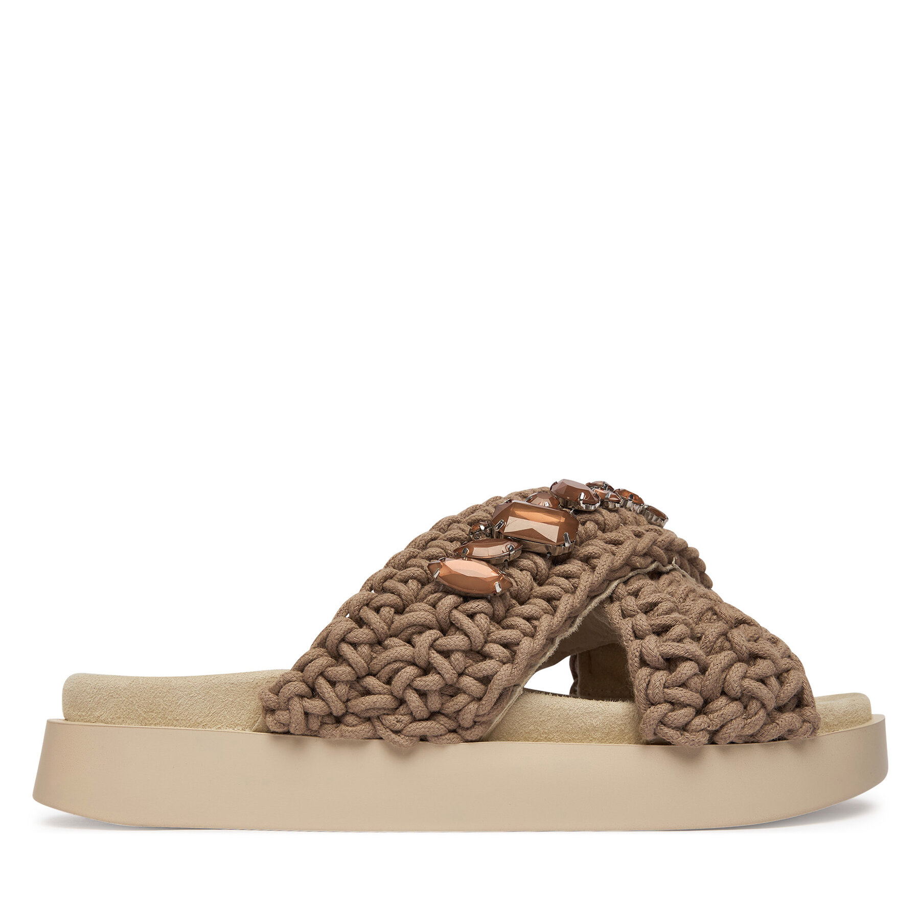 Παντόφλες Inuikii Woven Stones 1004.003.0073 Ανοιχτό μπεζ