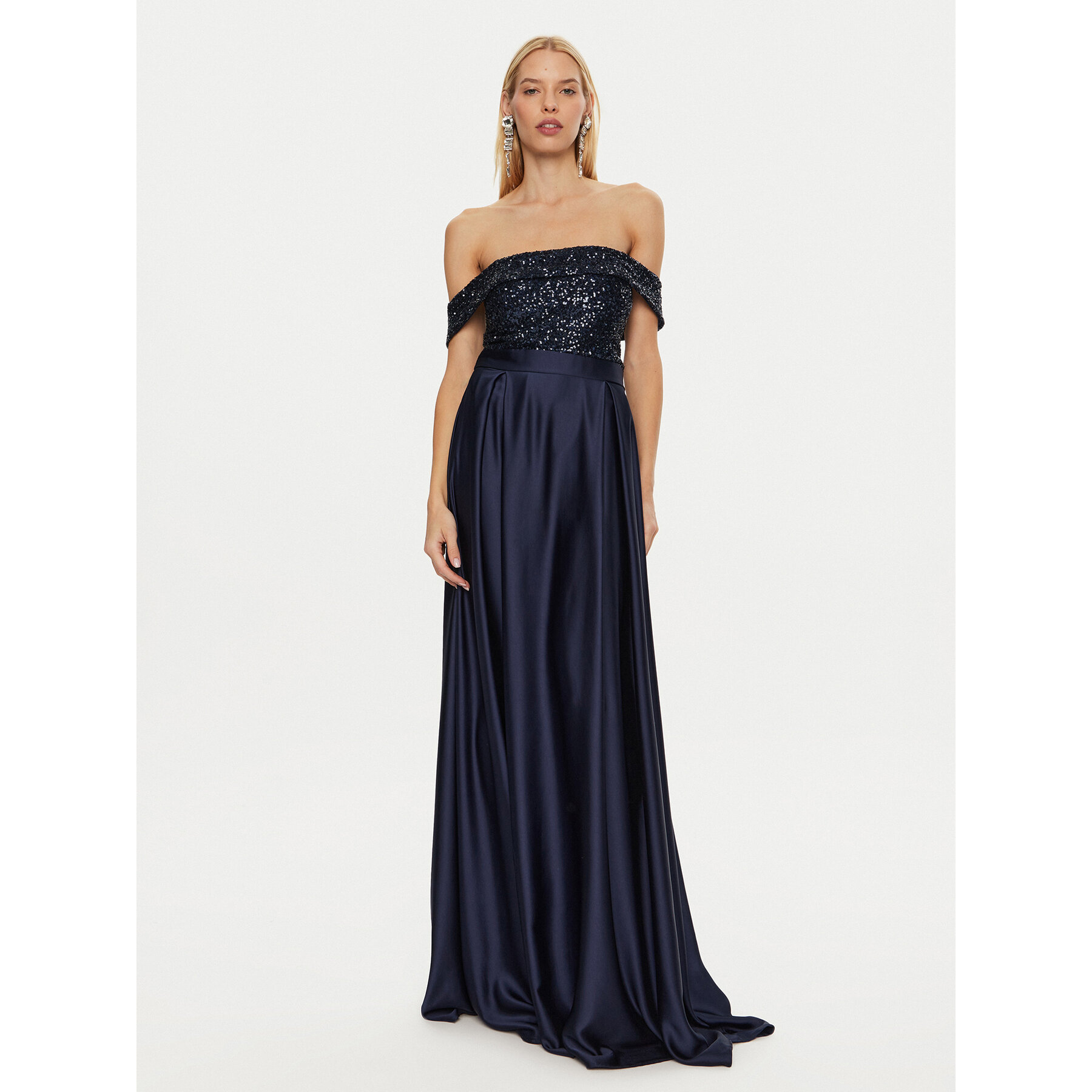 Rinascimento Abendkleid CFC0120520003 Dunkelblau Regular Fit