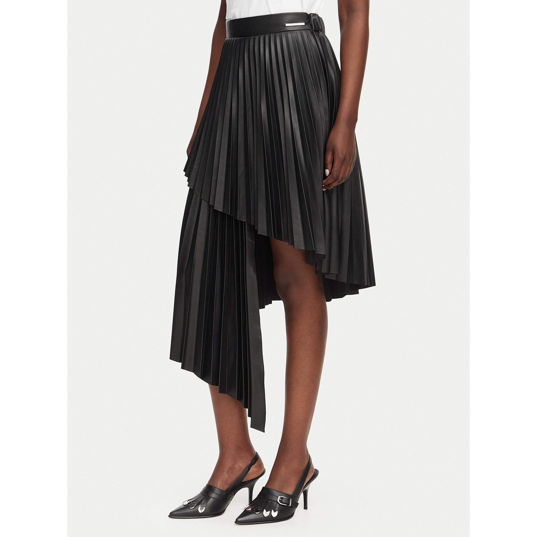 KARL LAGERFELD Rock aus Kunstleder B3W12008 Schwarz A-Line Fit