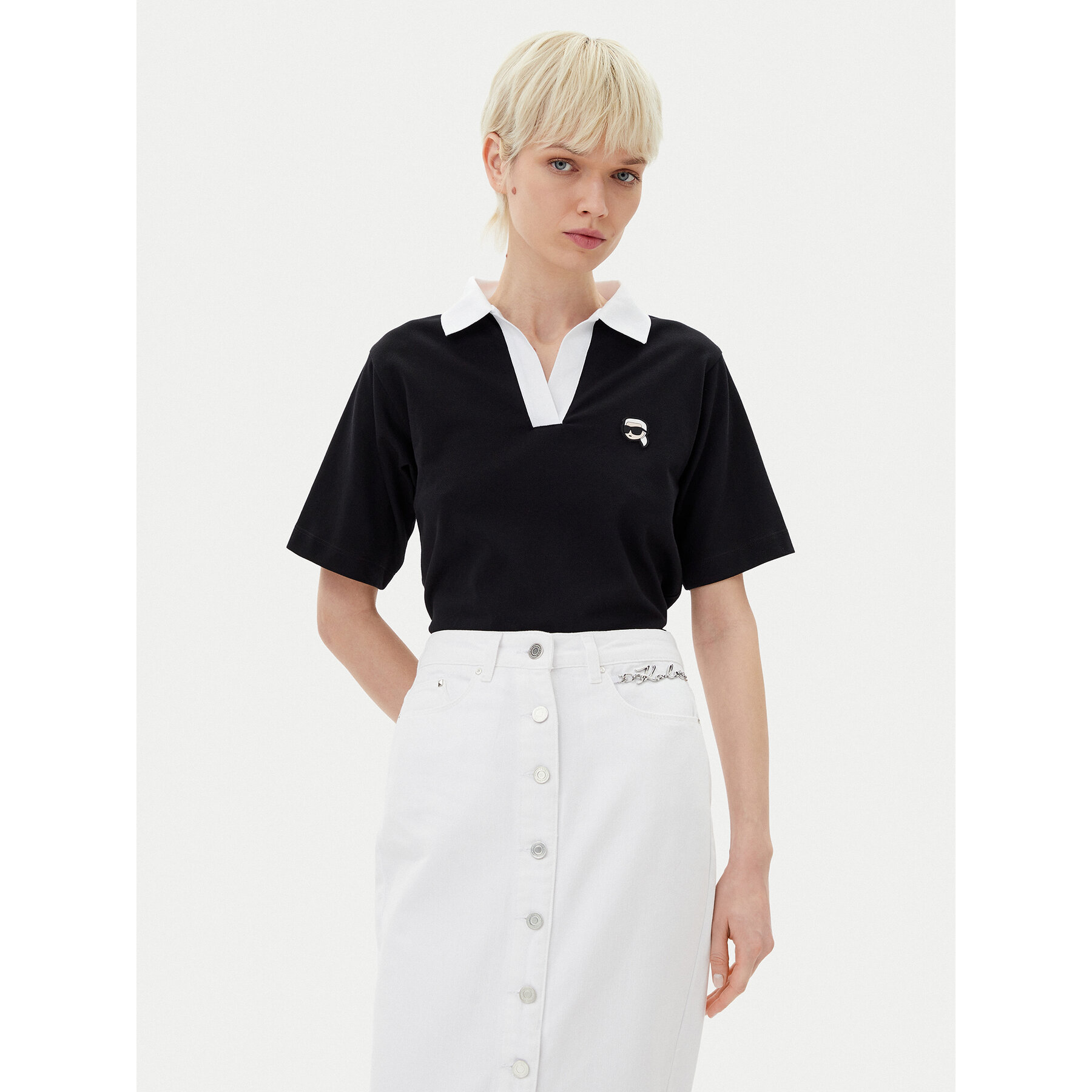 KARL LAGERFELD KARL LAGERFELD Polo A2W17111 Μαύρο Regular Fit