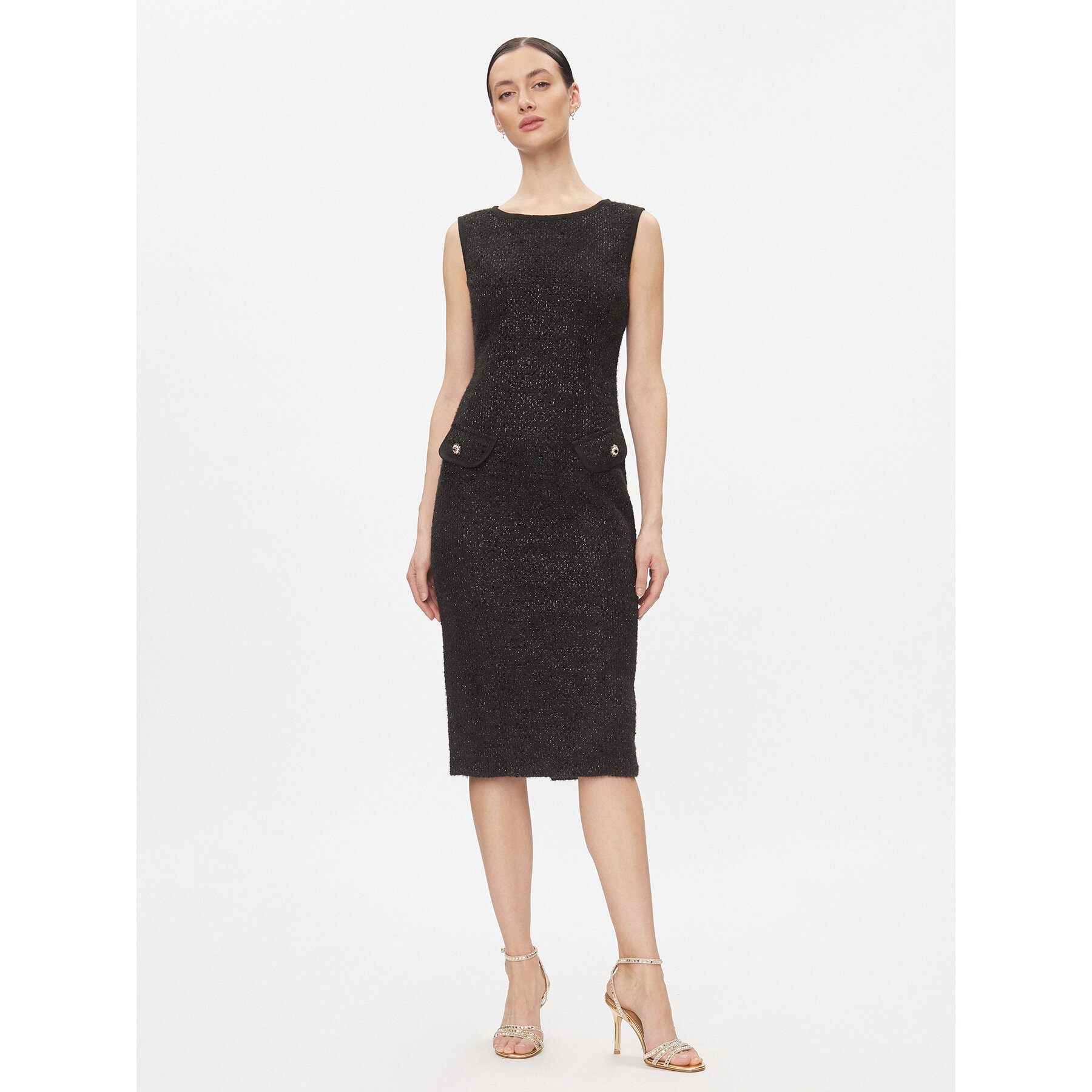 Rinascimento Coctailkleid CFC0116876003 Schwarz Slim Fit