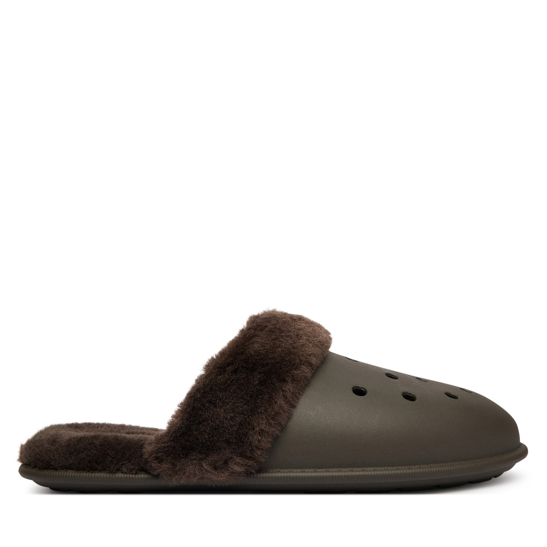 Papuci de casă Crocs Classic Fuzz Scuff 212143 Maro