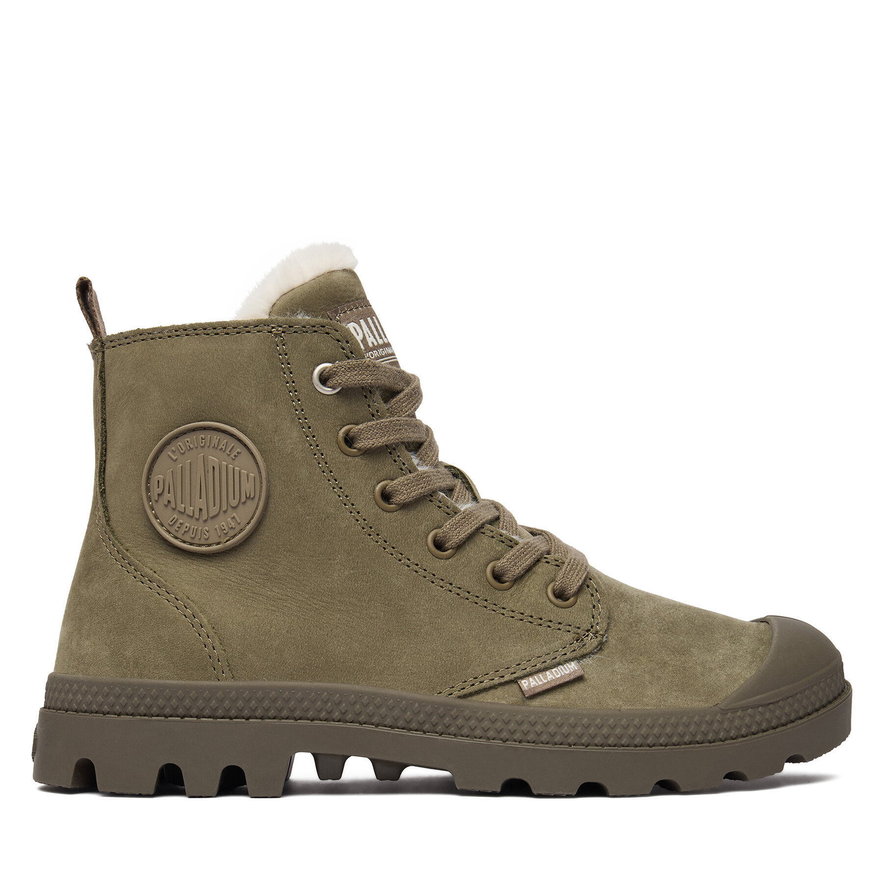 Trapper stila apavi Palladium Pampa Hi Zip Wl 95982-377-M Zaļš