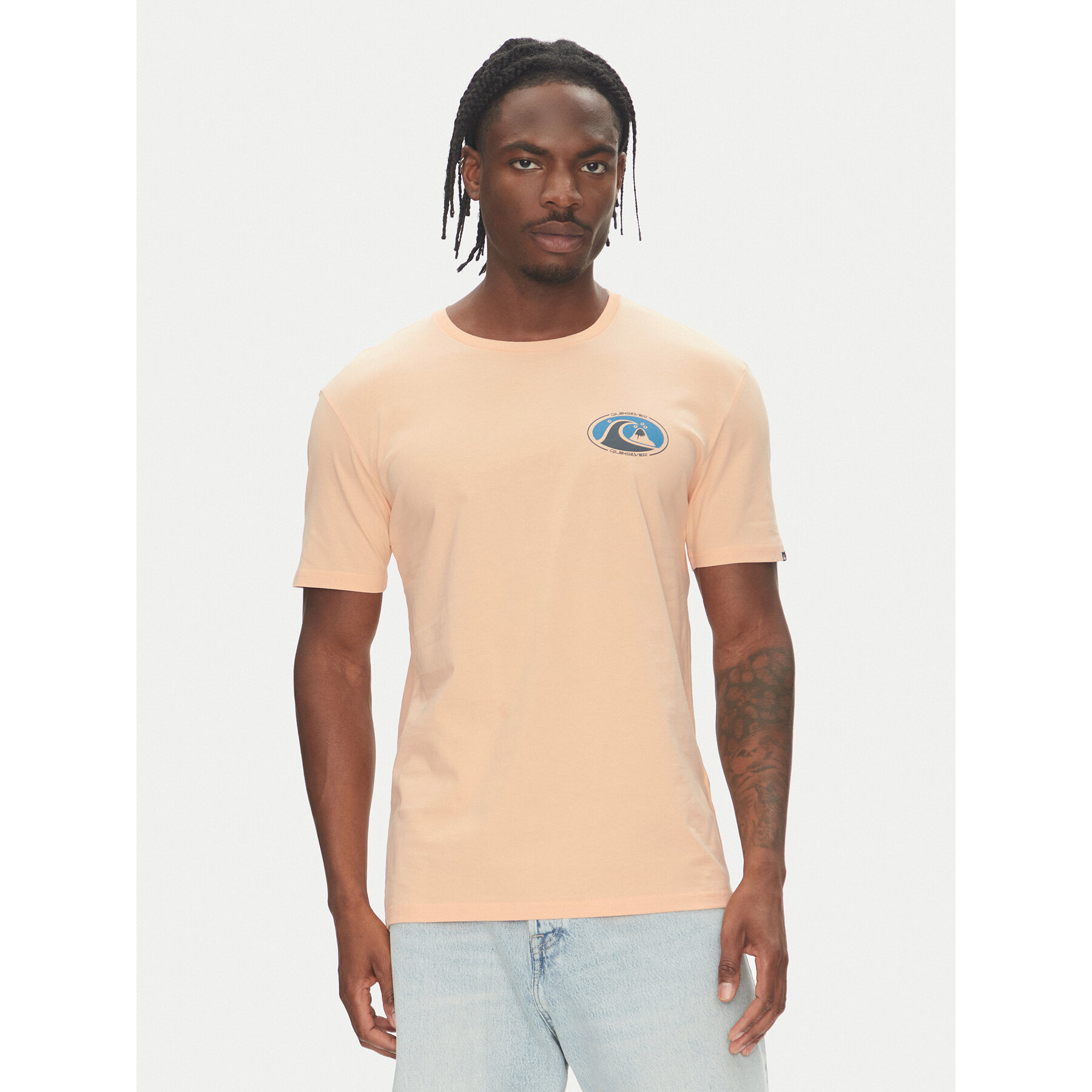 Quiksilver Póló Ev Flower Chaos Ss EQYZT08050 Narancssárga Regular Fit
