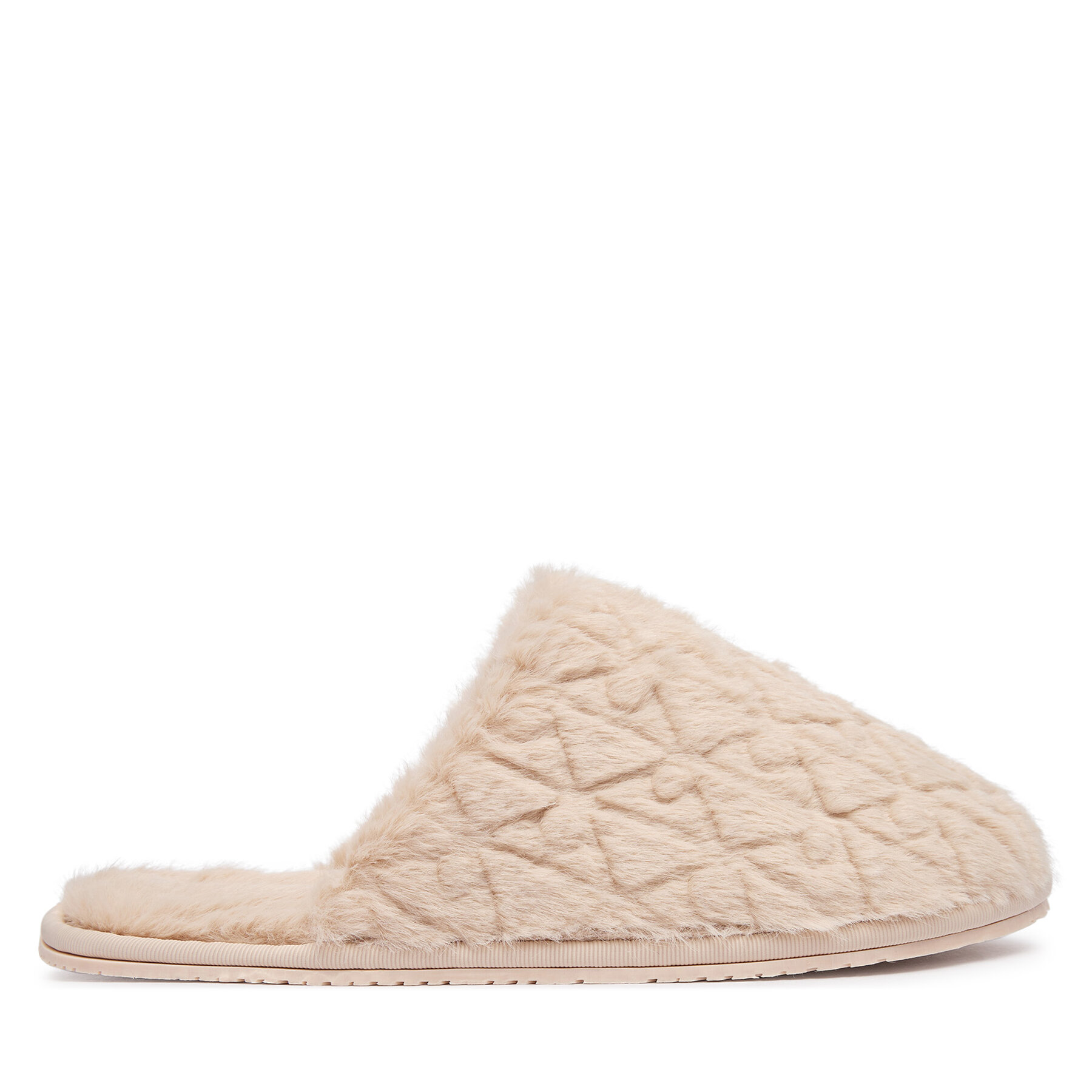Naminės šlepetės Calvin Klein Home Slipper Fur Aop HW0HW03218 Smėlio