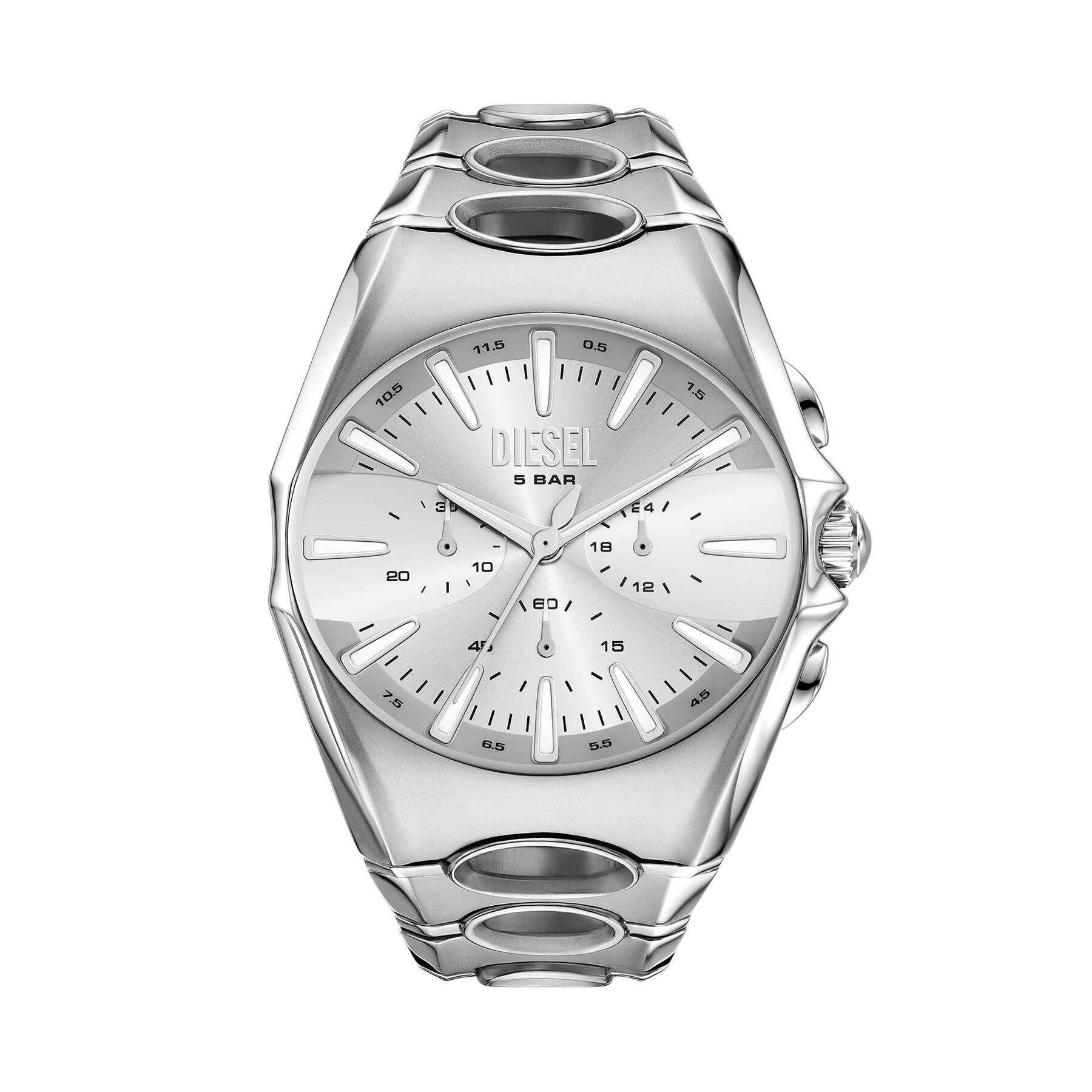 Ročna ura Diesel D-Curve Chronograph DZ4694 Srebrna