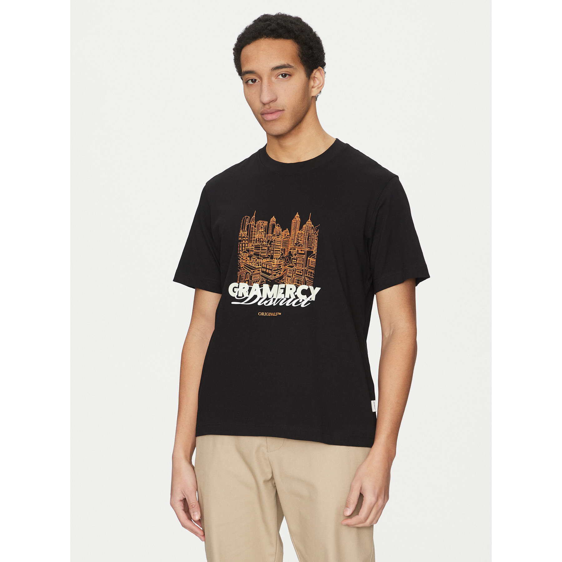 Jack & Jones Póló Boston 12272981 Fekete Relaxed Fit