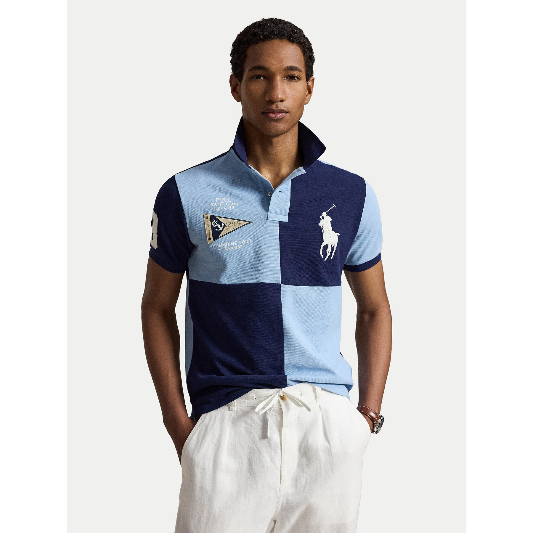 Polo Ralph Lauren Poloshirt 710B21927001 Dunkelblau Custom Slim Fit