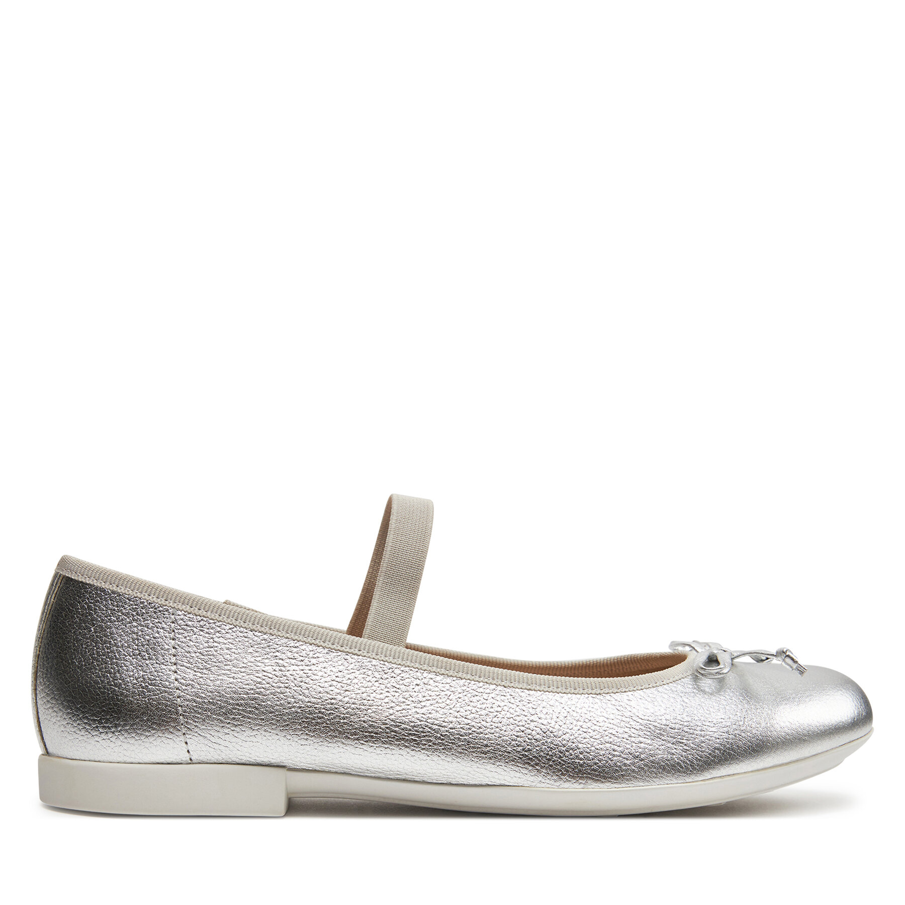 Kinder Ballerinas Geox, Schuhgröße 38, Silberfarben, Jr Plie' J4555D 00044 C1007 D