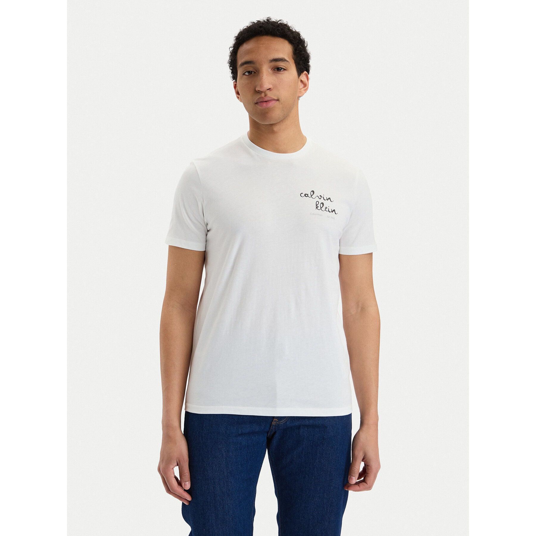 Calvin Klein Jeans T-Shirt LV04RG837G Weiß Regular Fit