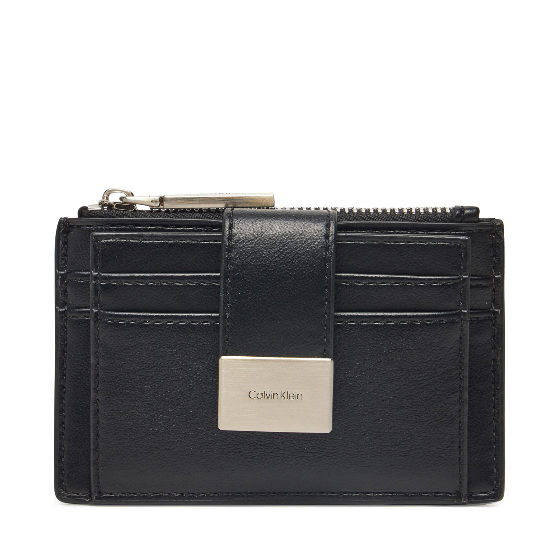 Női pénztárca Calvin Klein Hardware Snap Top Zip Cardholder K60K612959 Fekete