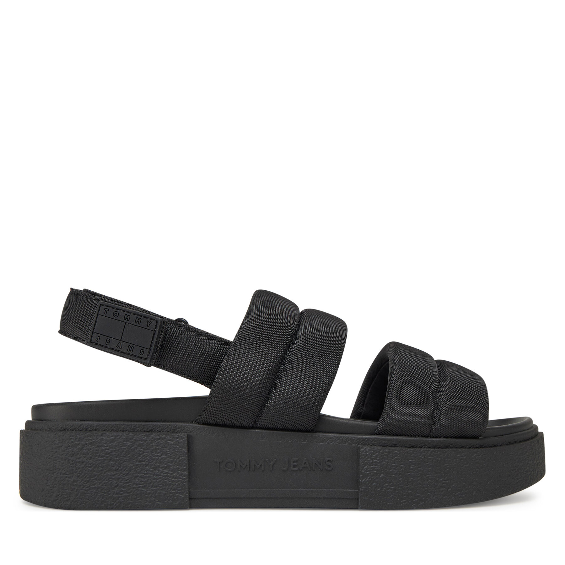 Donna Sandali Tommy Jeans, Taglia 40, Nero, Tjw Flatform Sandal EN0EN02802, taglia : 40