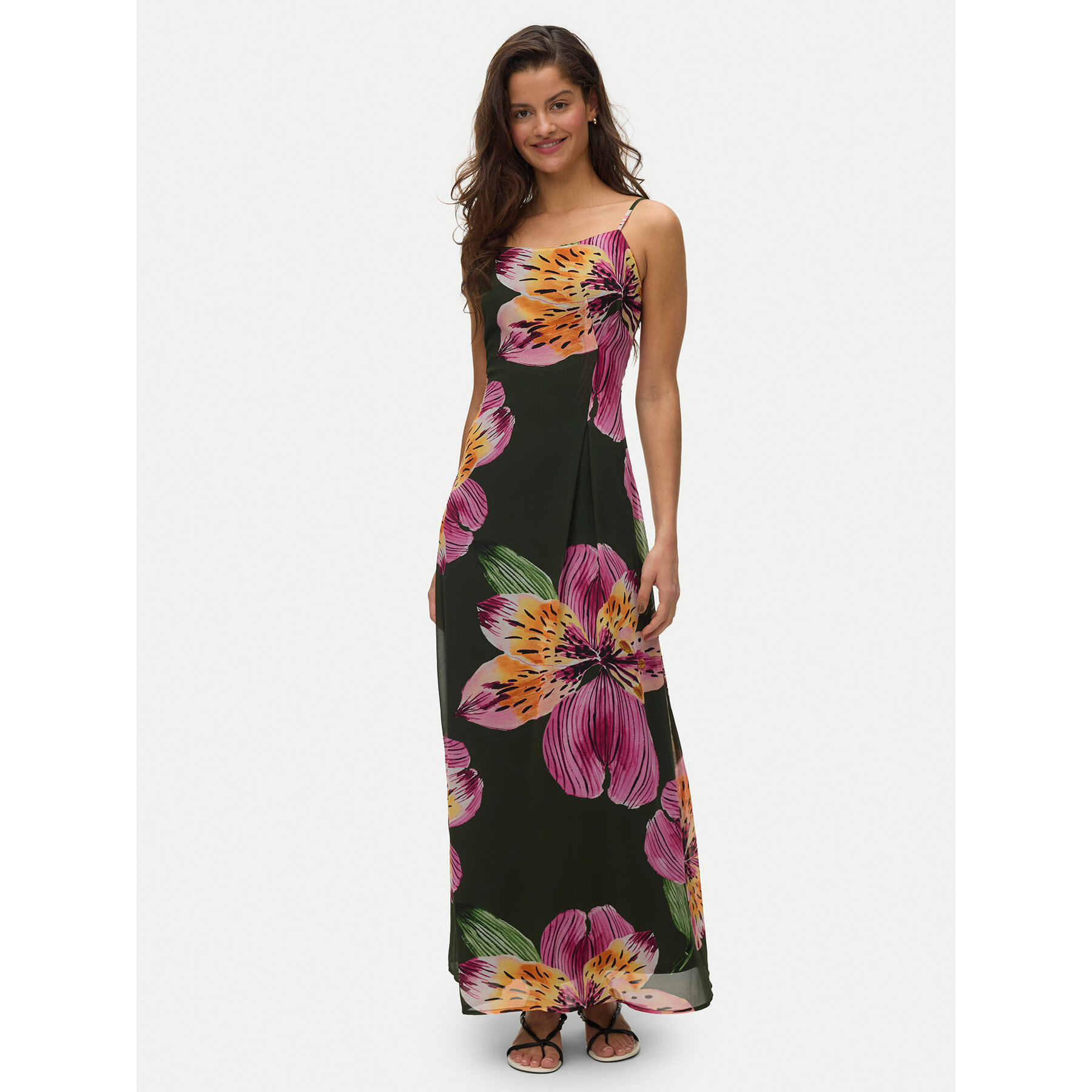 Vero Moda Sommerkleid Ismene 10351431 Schwarz Regular Fit