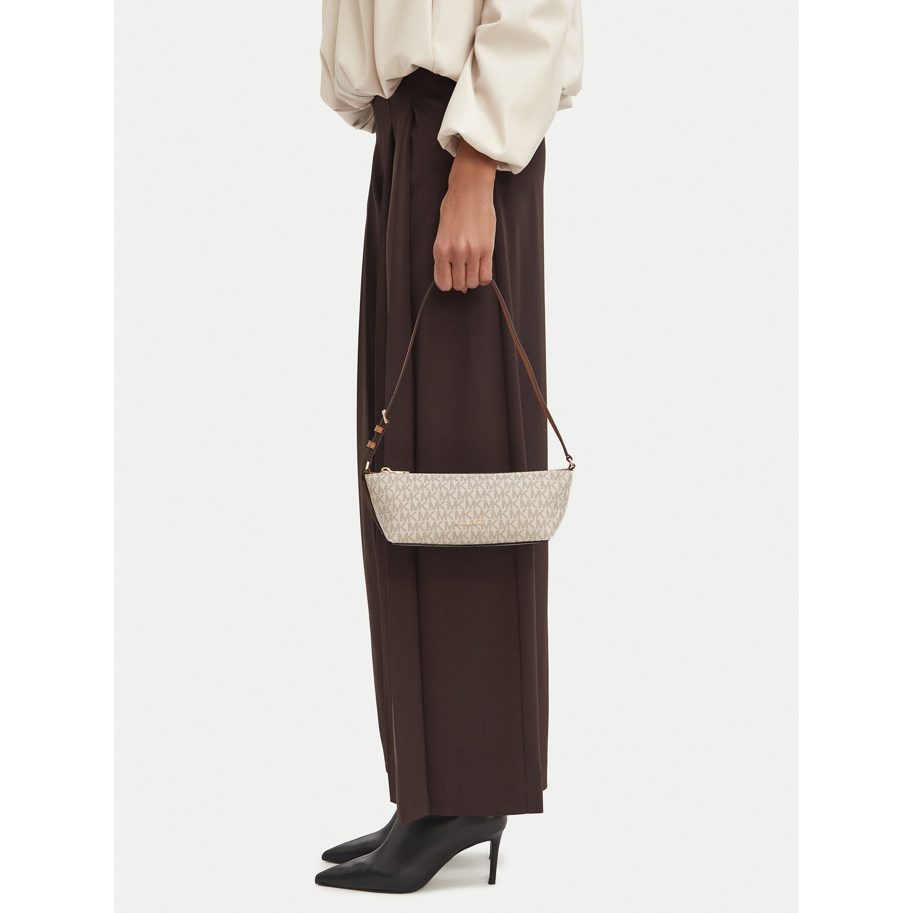 Kabelka MICHAEL Michael Kors Laila 32F6G9IC5B Krémová