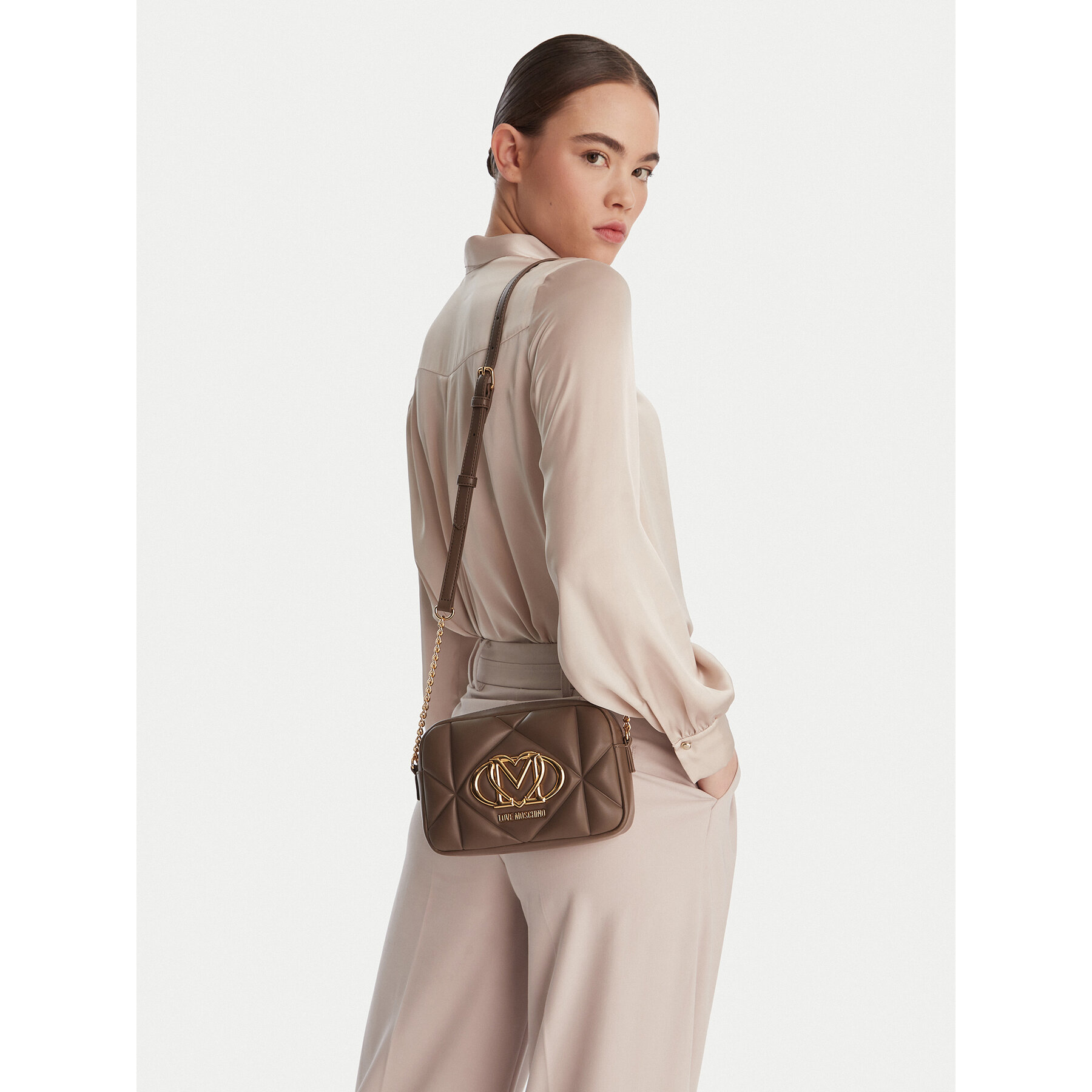 Kabelka LOVE MOSCHINO JC4038PP1OLC0203 Hnedá