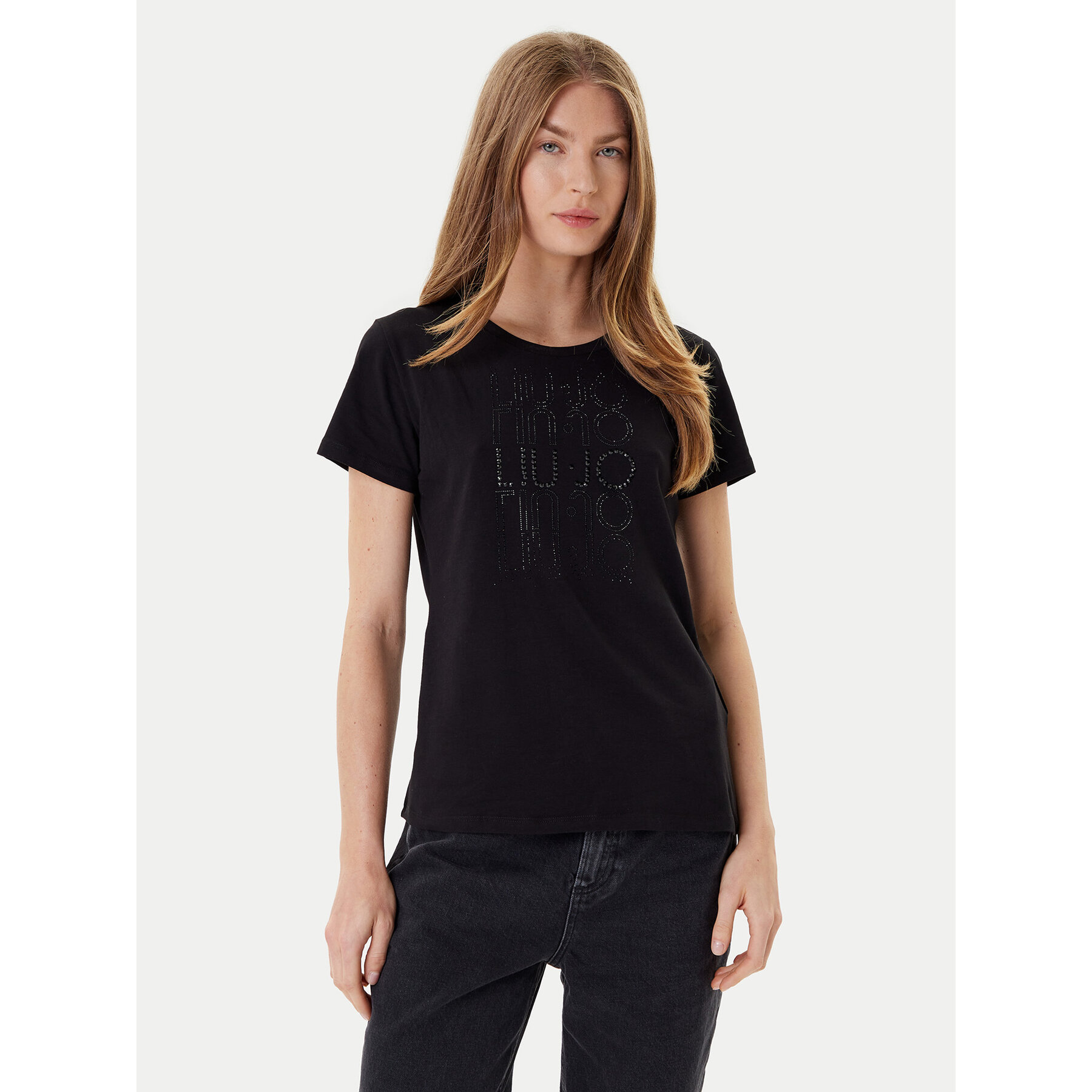 Liu Jo Sport T-Shirt TF5166 JS003 Schwarz Regular Fit