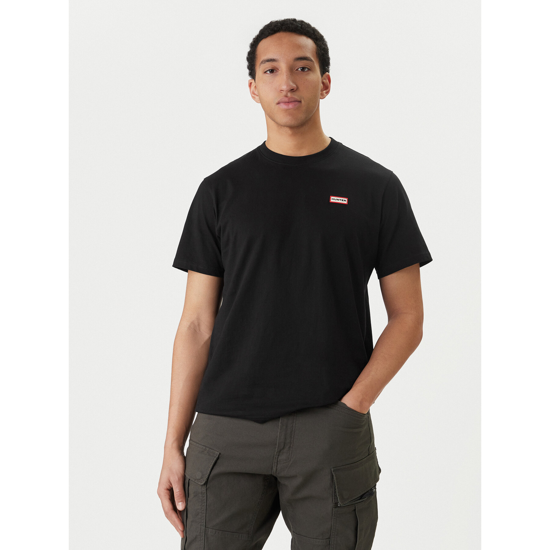 Hunter Póló Essentials HARM0085252 Fekete Regular Fit