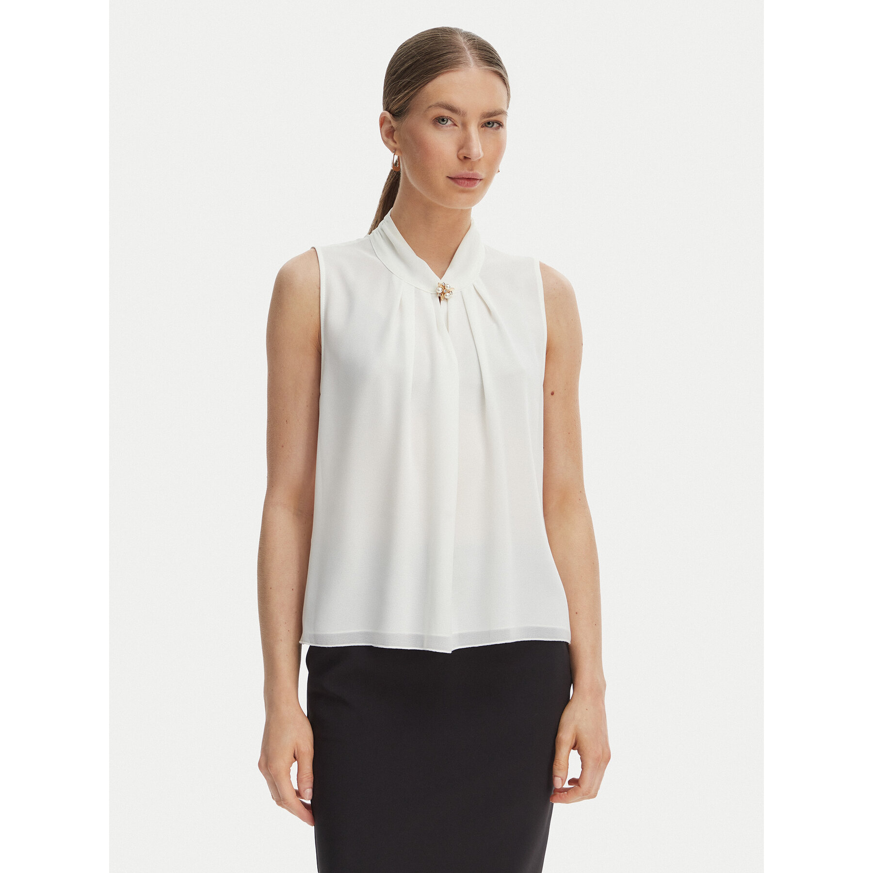 Rinascimento Bluse CFC0127646003 Weiß Regular Fit