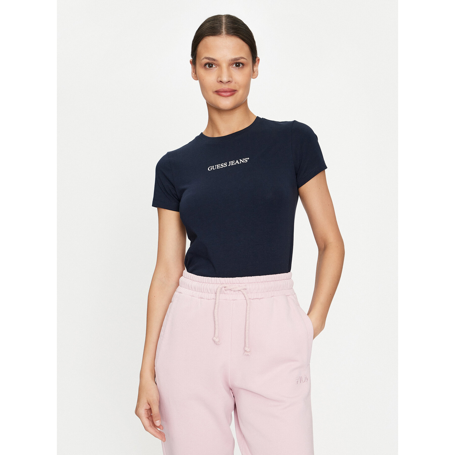 Guess Jeans T-shirt W4YI01 J1314 Blu scuro Slim Fit