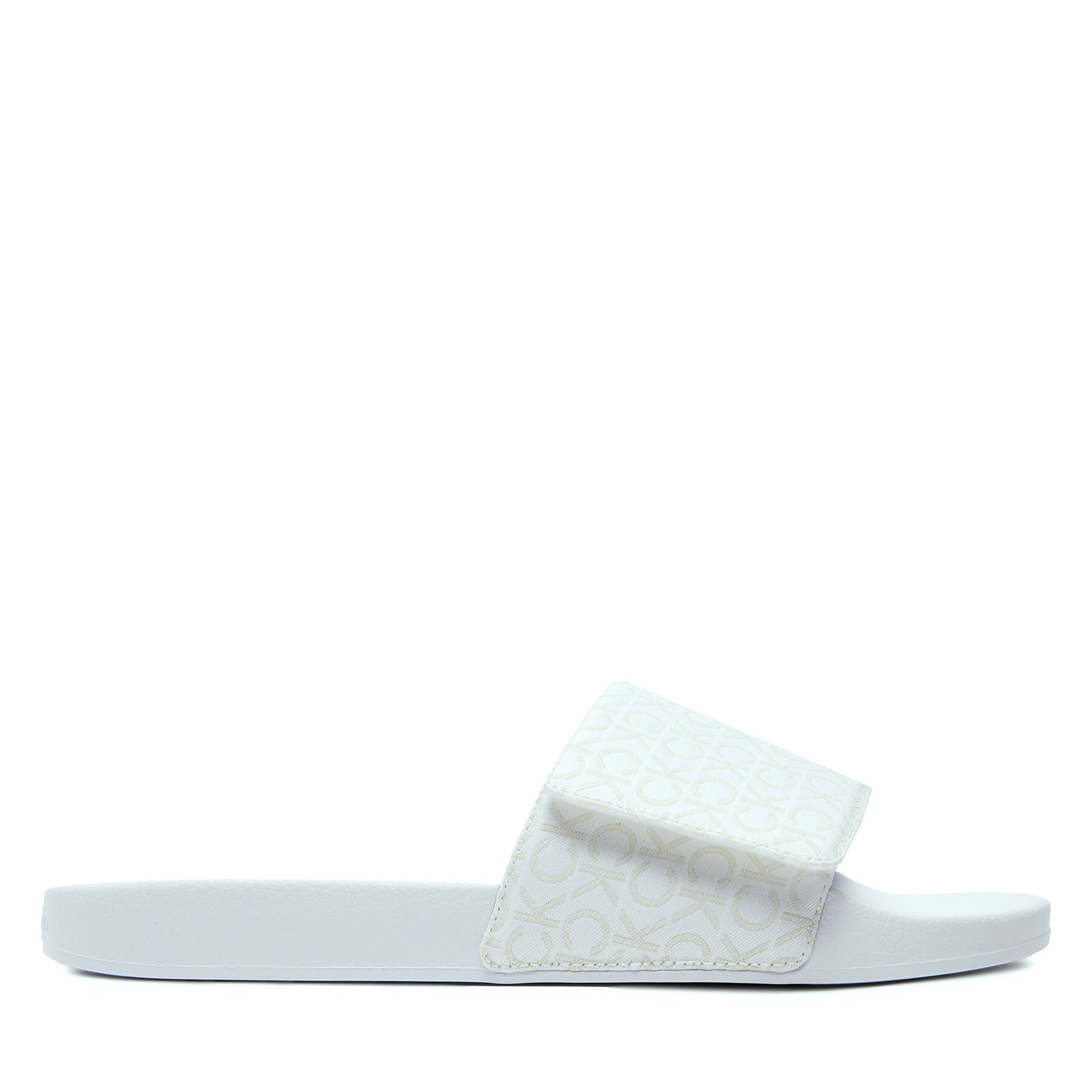 Mules / sandales de bain Calvin Klein Adj Pool Slide Jaq Mono HM0HM01438 Blanc