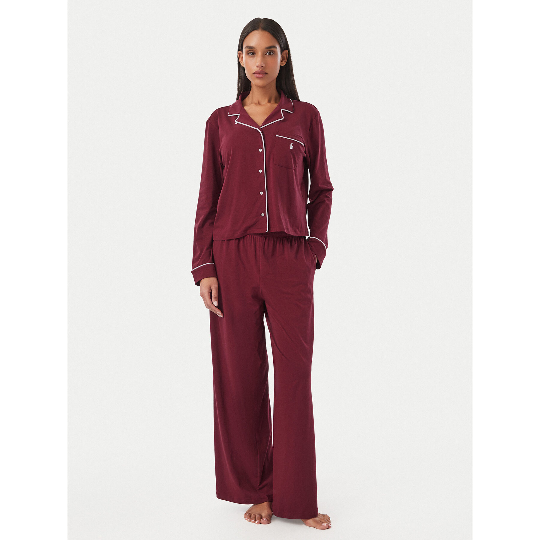 Polo Ralph Lauren Pyjama 4P0229 Dunkelrot Relaxed Fit
