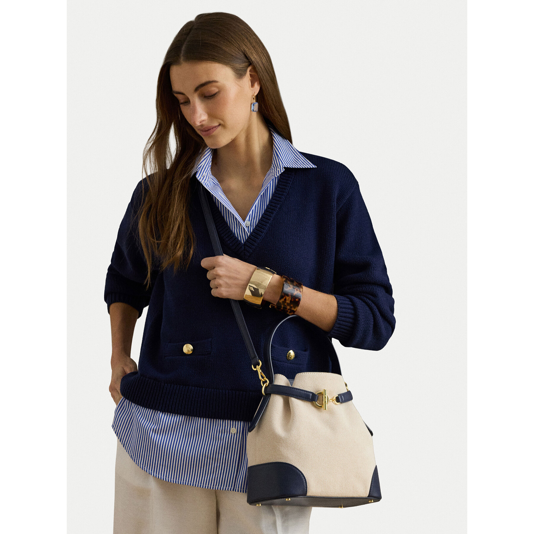 Дамска чанта LAUREN RALPH LAUREN 431P04294004 Бежов